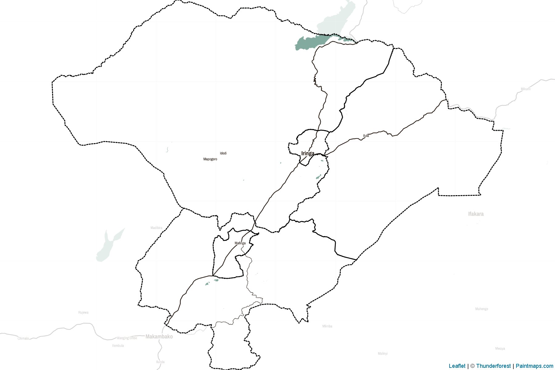 Iringa (Tanzanya) Haritası Örnekleri-2