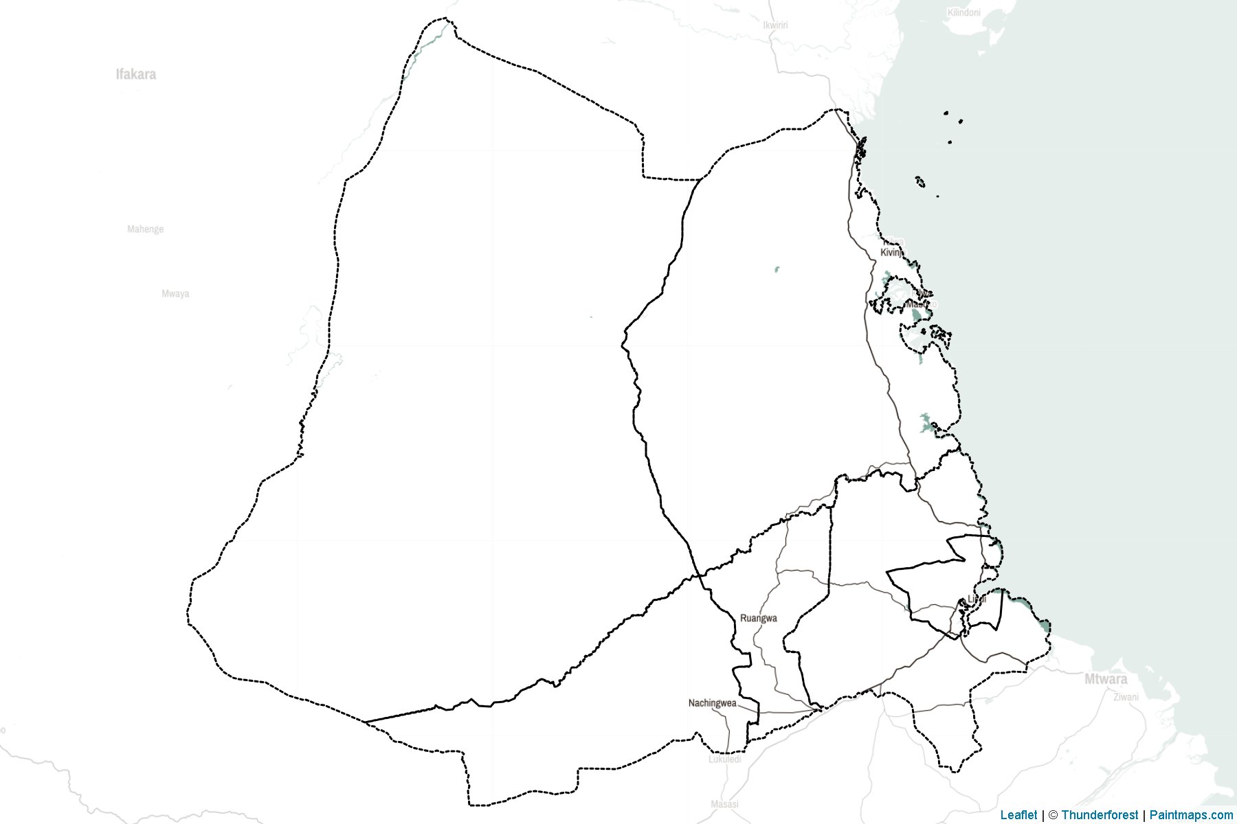 Lindi Region (Tanzanya) Haritası Örnekleri-2