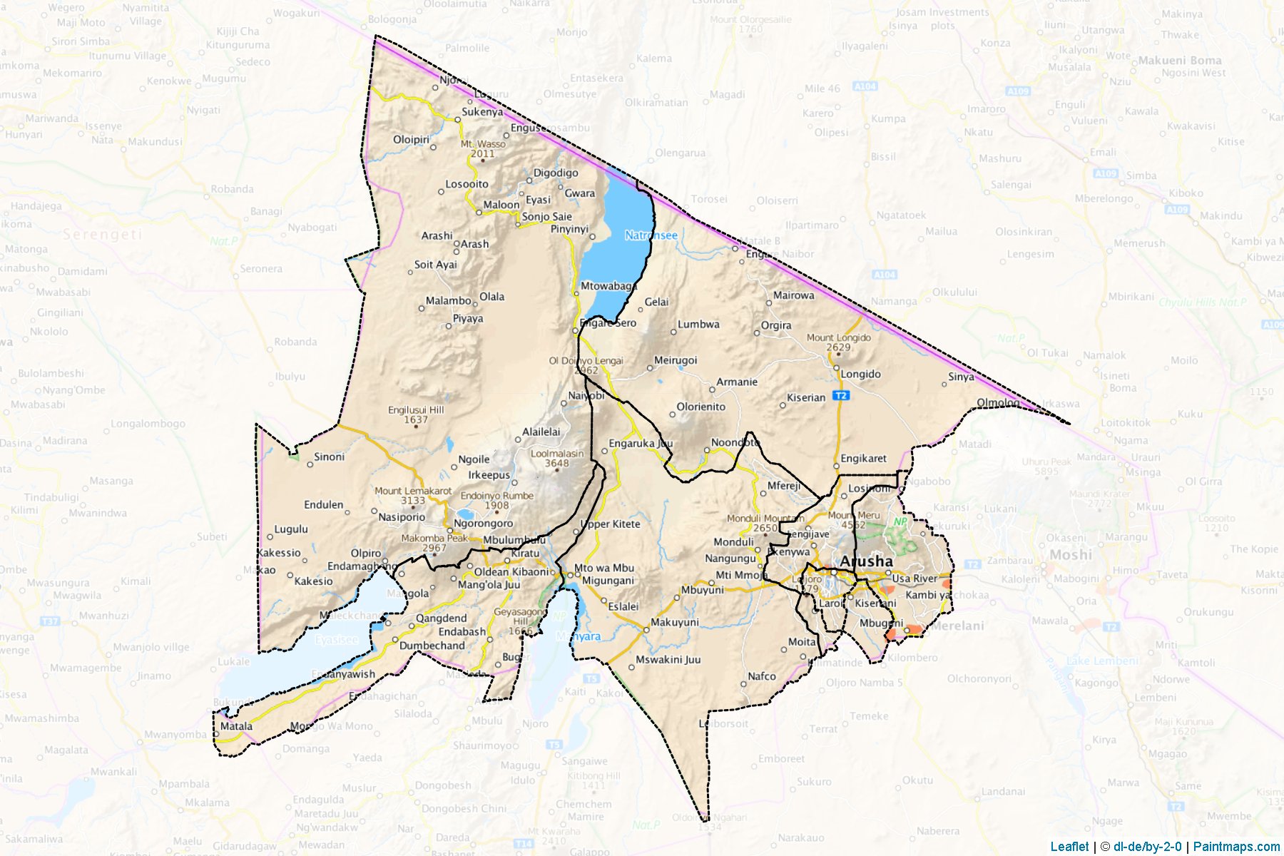 Arusha (Tanzania) Map Cropping Samples-1