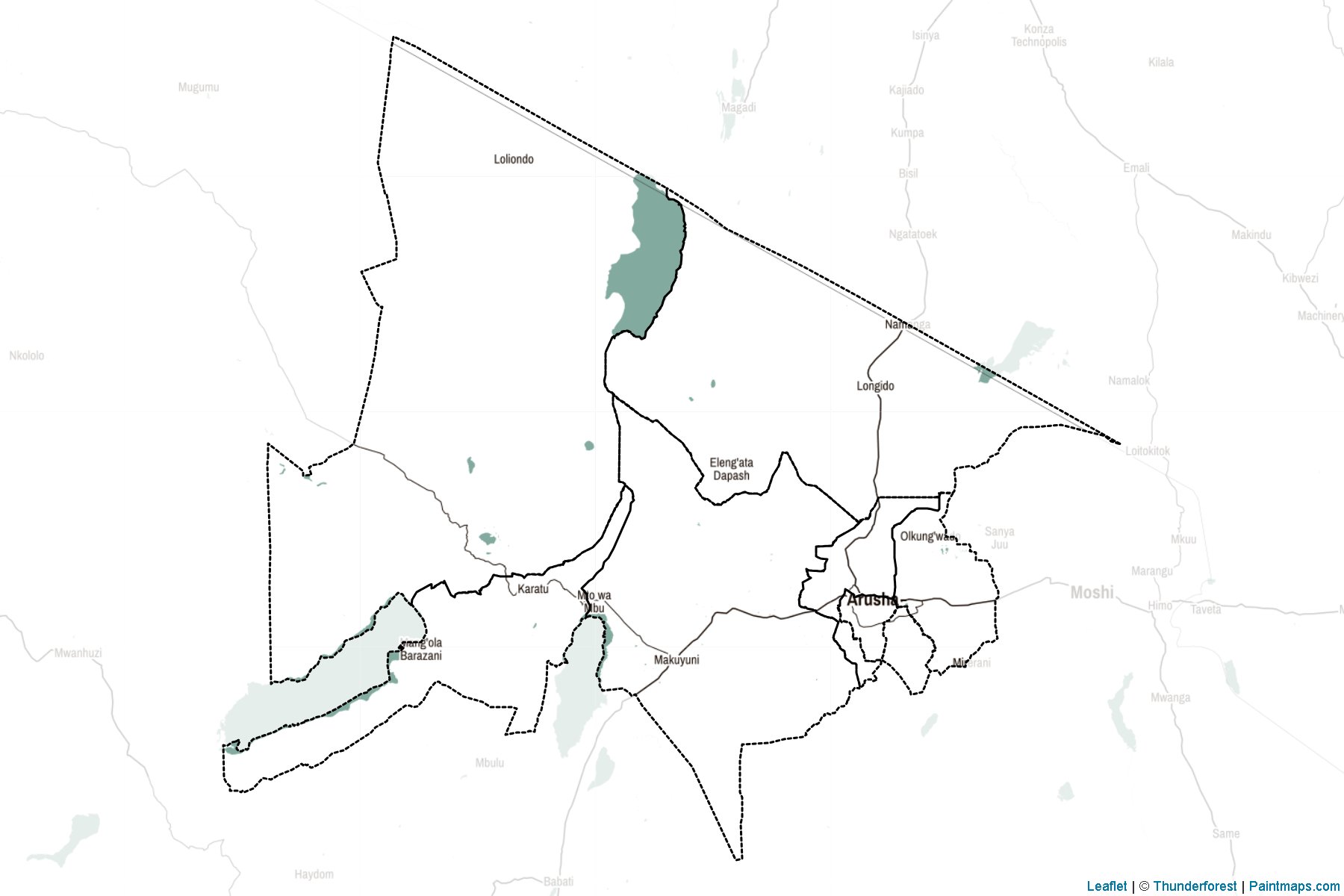 Arusha (Tanzania) Map Cropping Samples-2