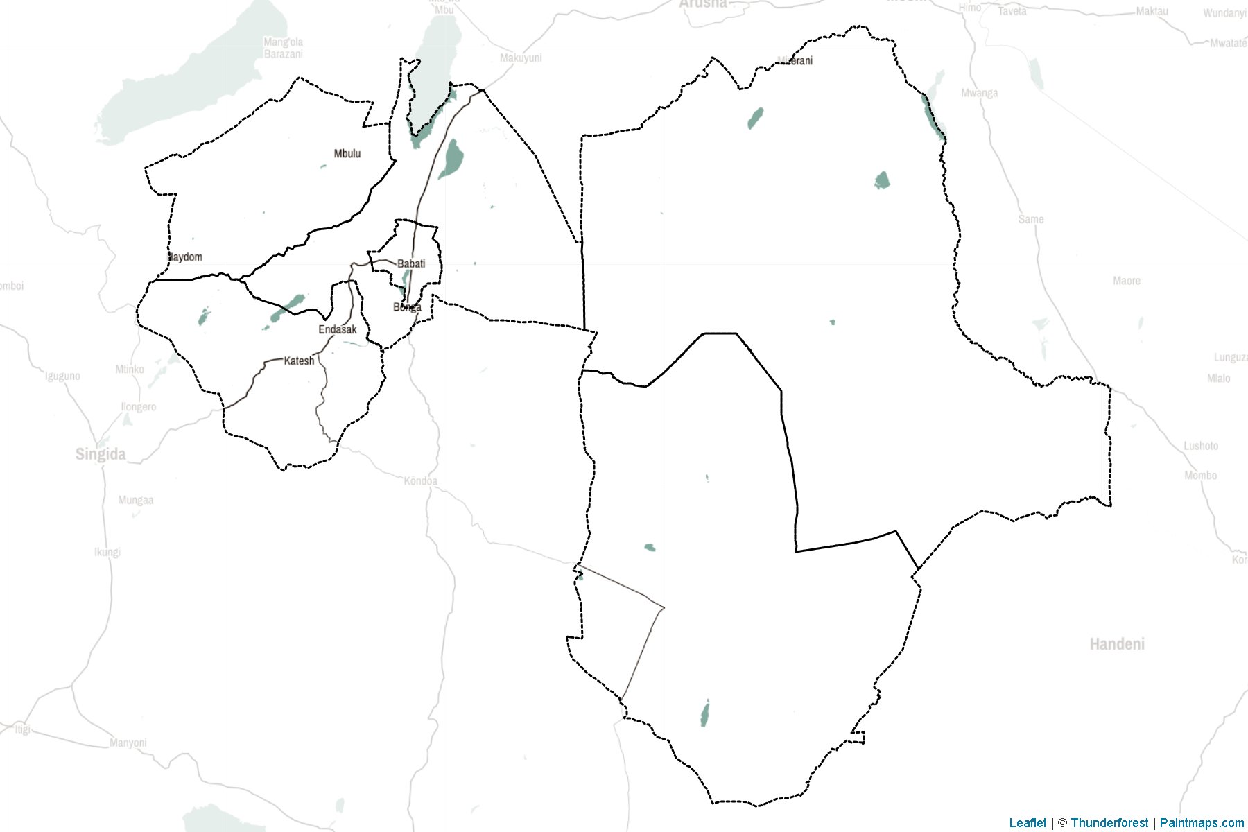 Manyara (Tanzania) Map Cropping Samples-2