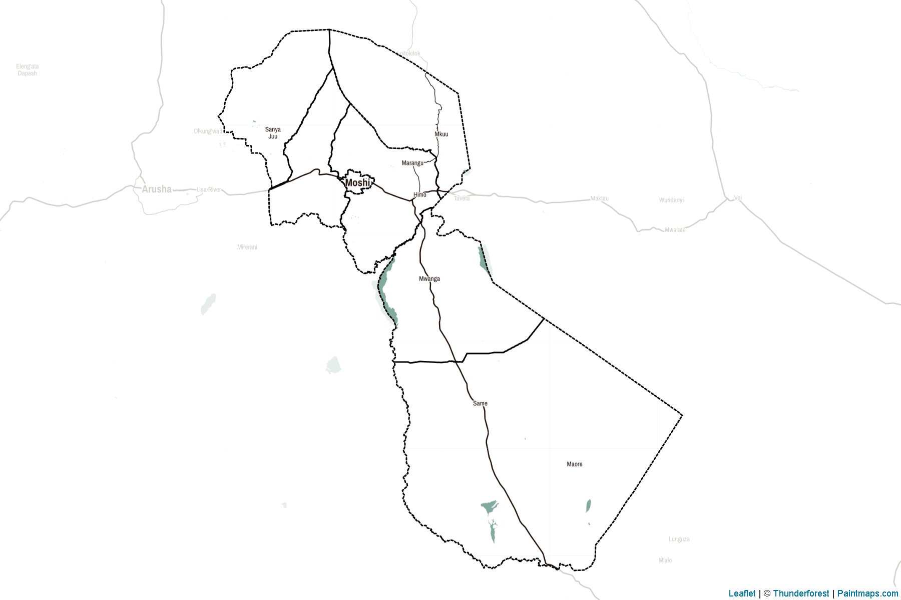 Kilimanjaro (Tanzania) Map Cropping Samples-2