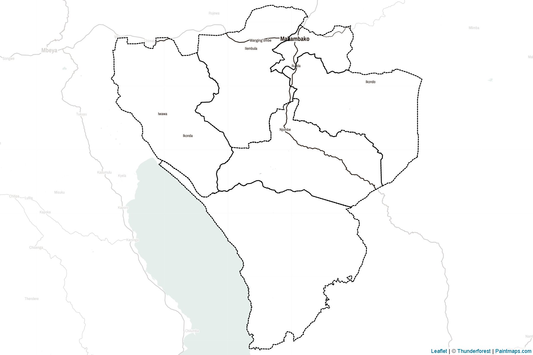 Njombe (Tanzania) Map Cropping Samples-2