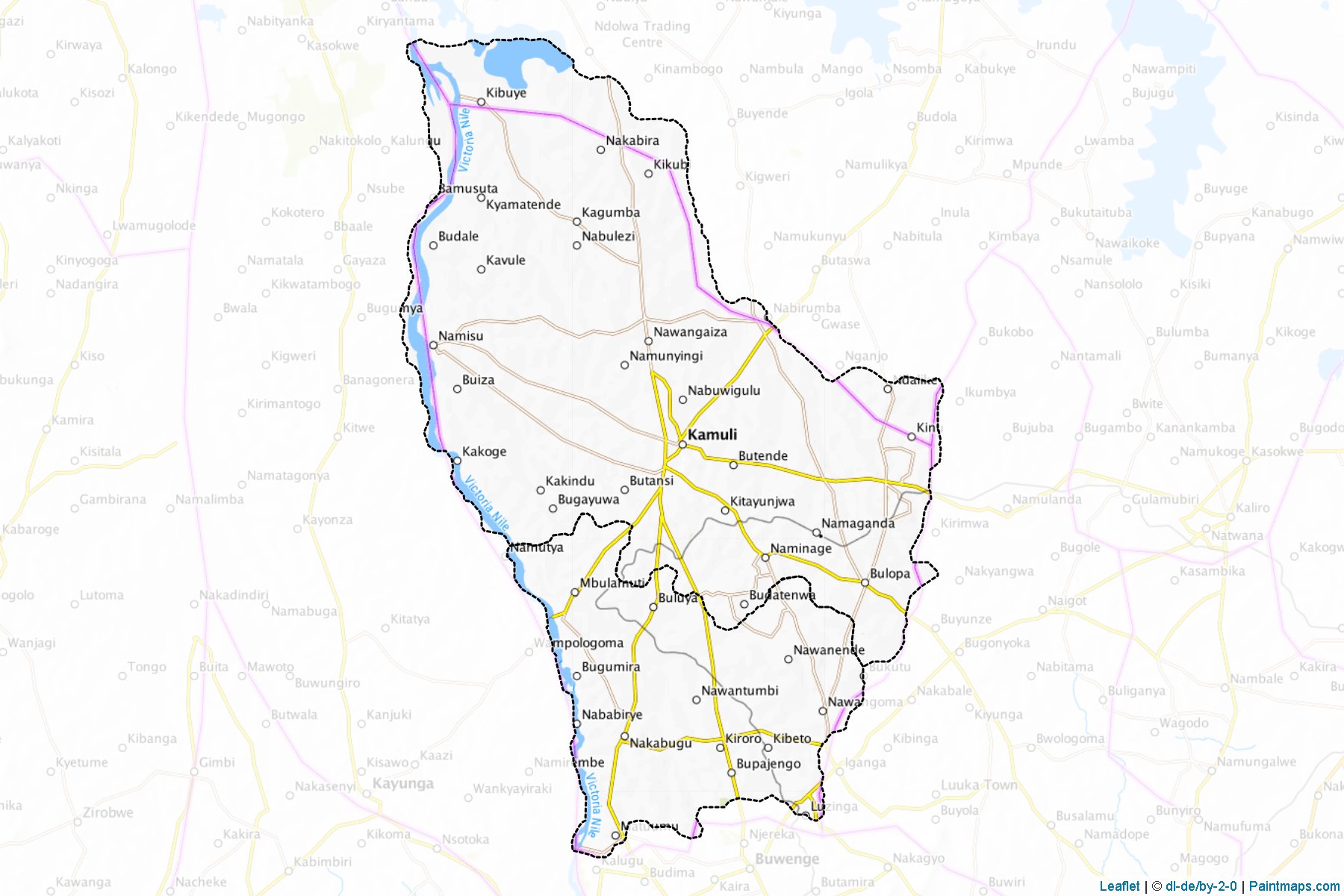 Kamuli District (Uganda) Haritası Örnekleri-1