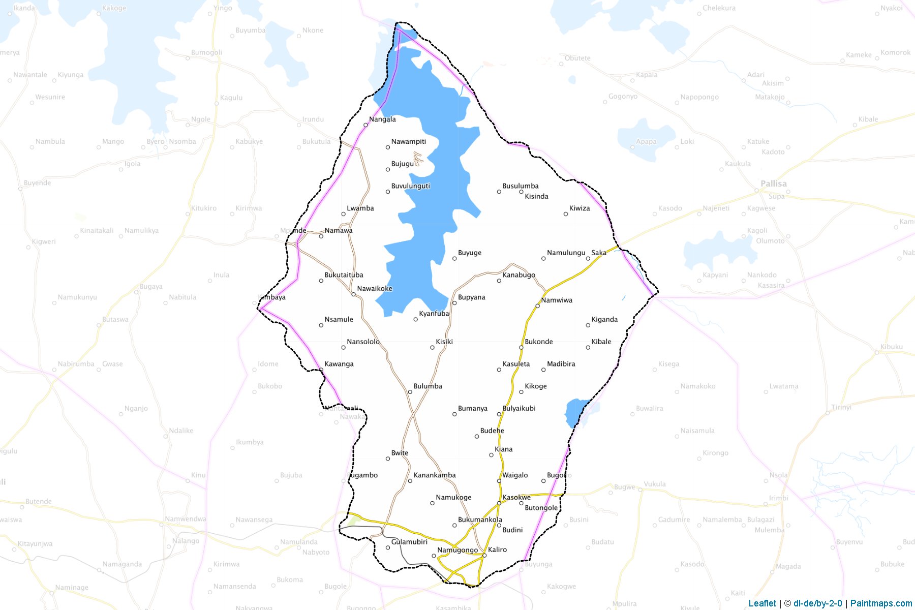 Muestras de recorte de mapas Kaliro (Uganda)-1