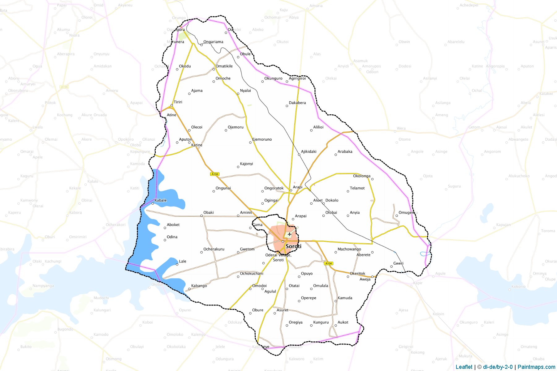 Muestras de recorte de mapas Soroti (Uganda)-1