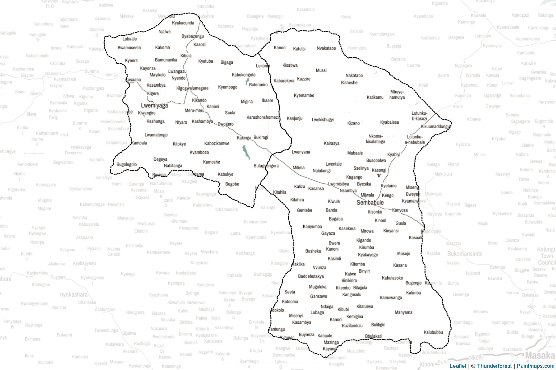 Muestras de recorte de mapas Sembabule (Uganda)-2