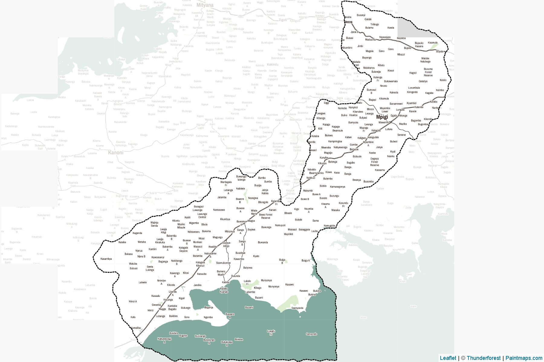 Mpigi District (Uganda) Haritası Örnekleri-2