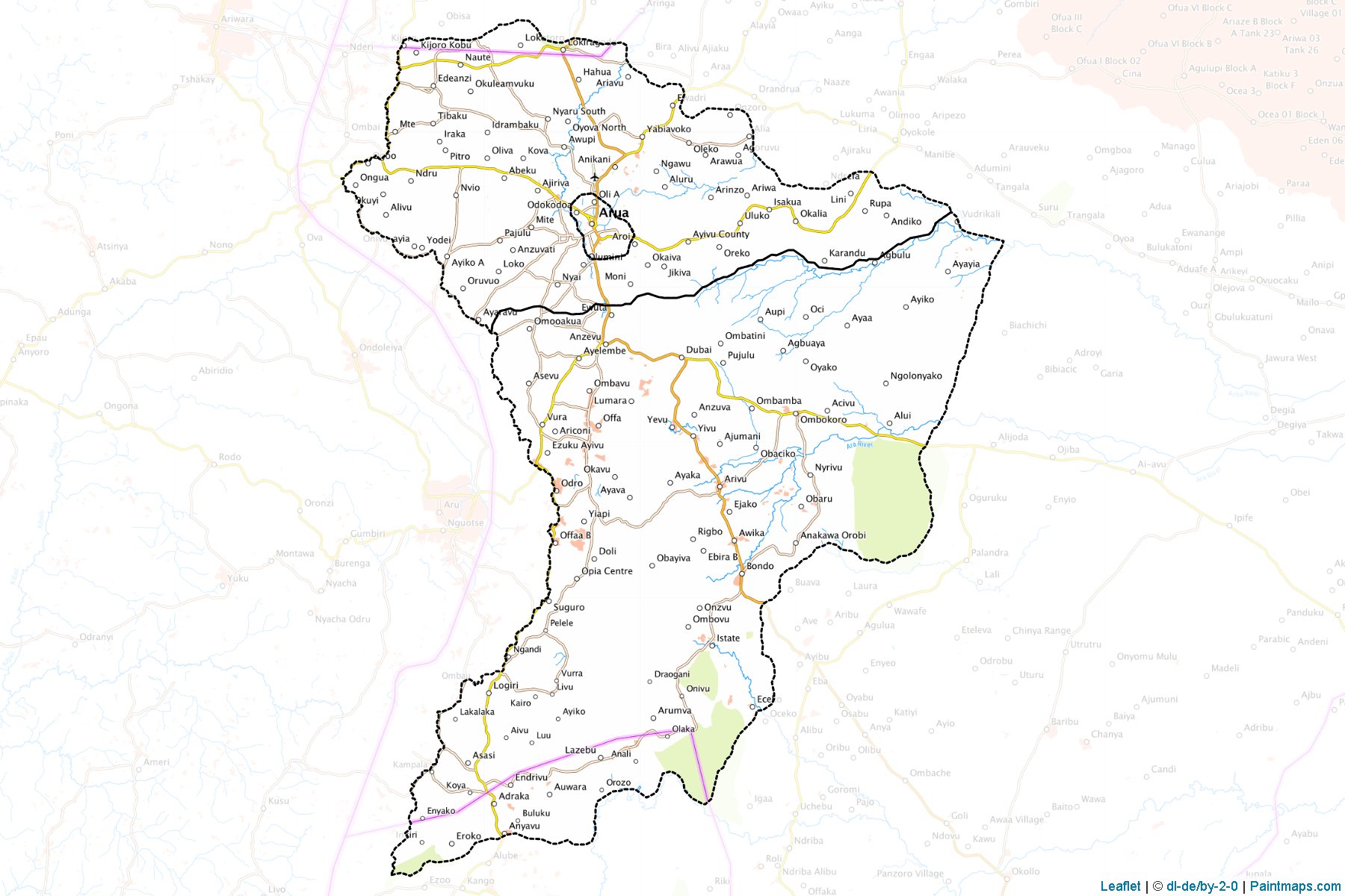 Arua (Uganda) Map Cropping Samples-1