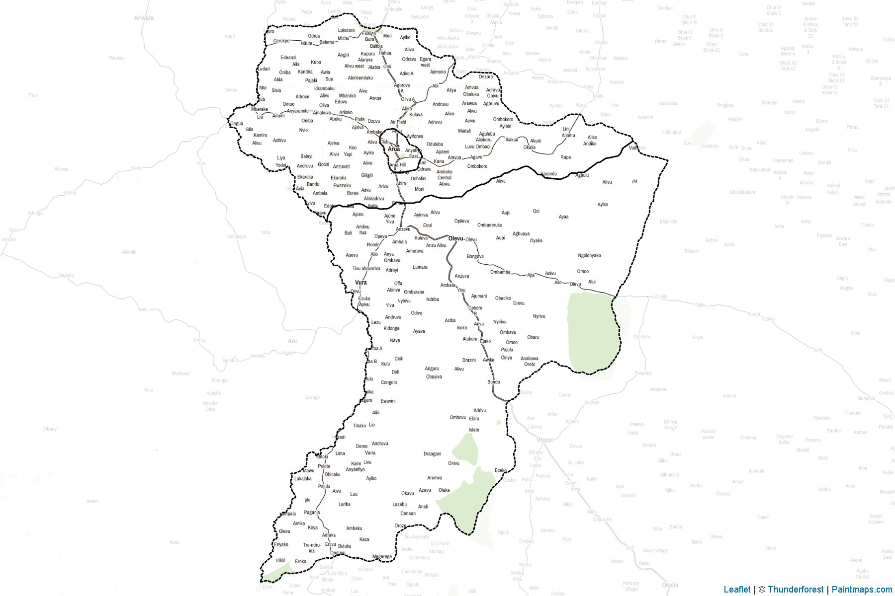 Arua (Uganda) Map Cropping Samples-2