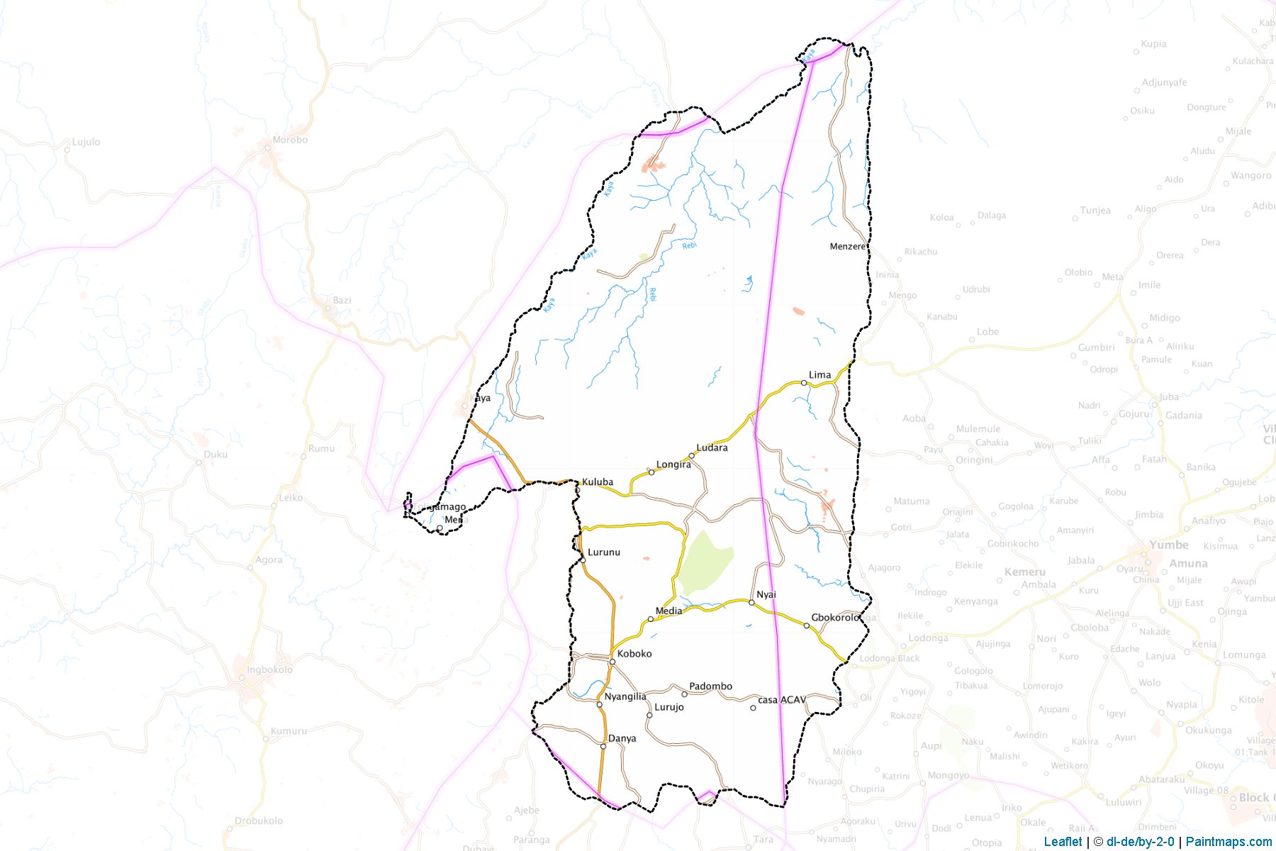 Koboko District (Uganda) Haritası Örnekleri-1