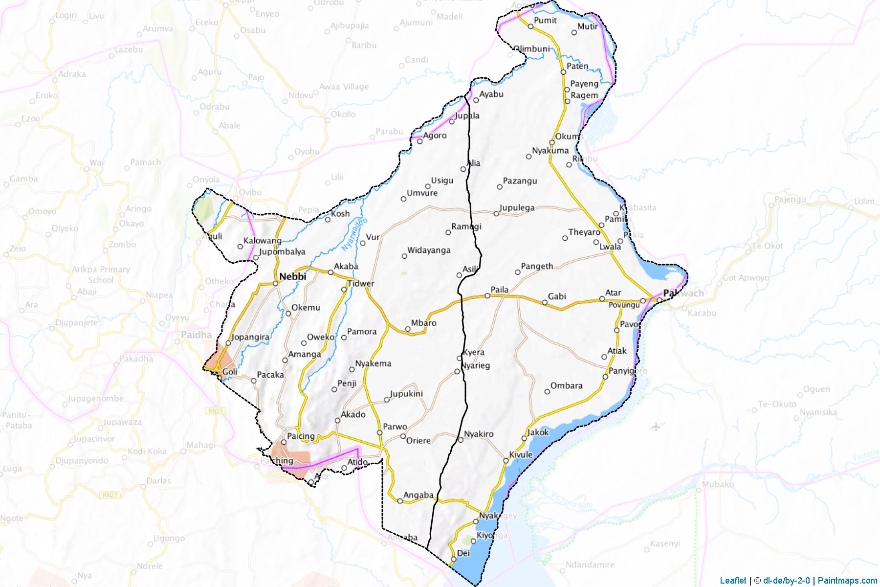 Muestras de recorte de mapas Nebbi (Uganda)-1