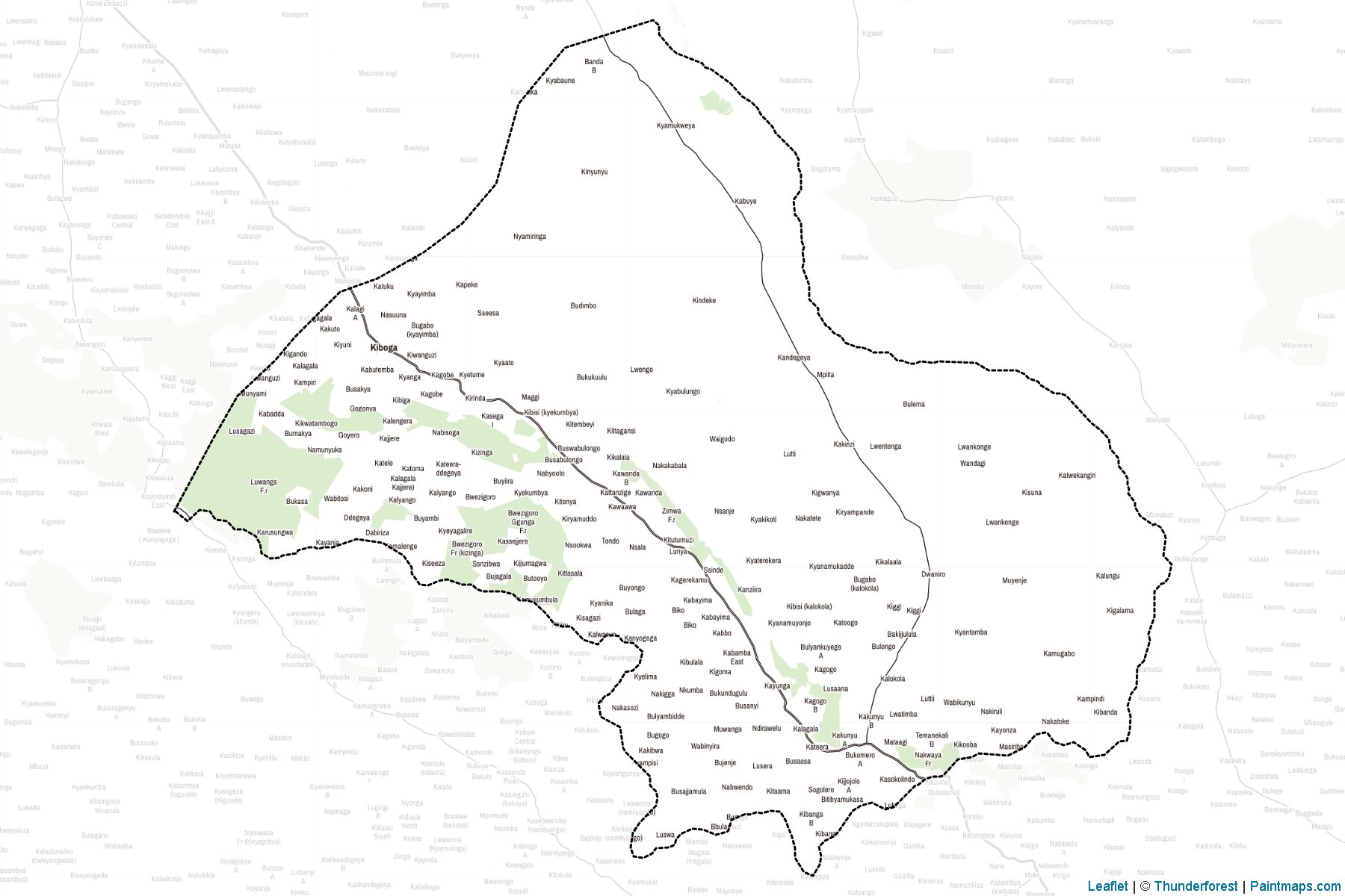 Muestras de recorte de mapas Kiboga (Uganda)-2