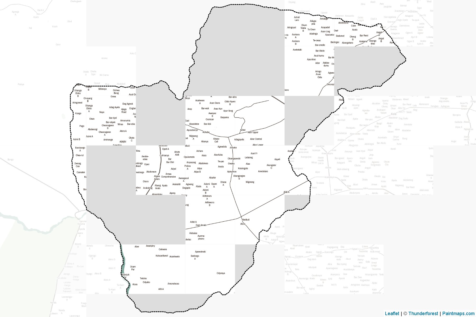 Oyam District (Uganda) Haritası Örnekleri-2