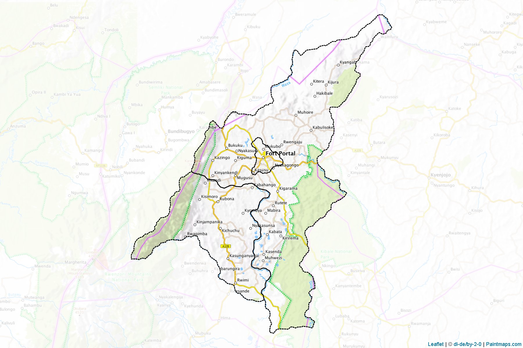 Kabarole District (Uganda) Haritası Örnekleri-1