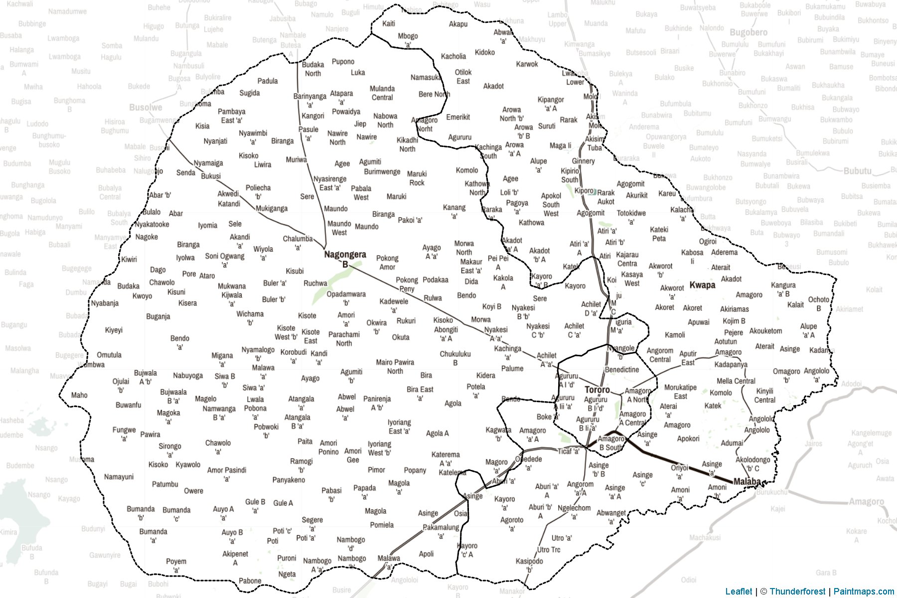 Muestras de recorte de mapas Tororo (Uganda)-2