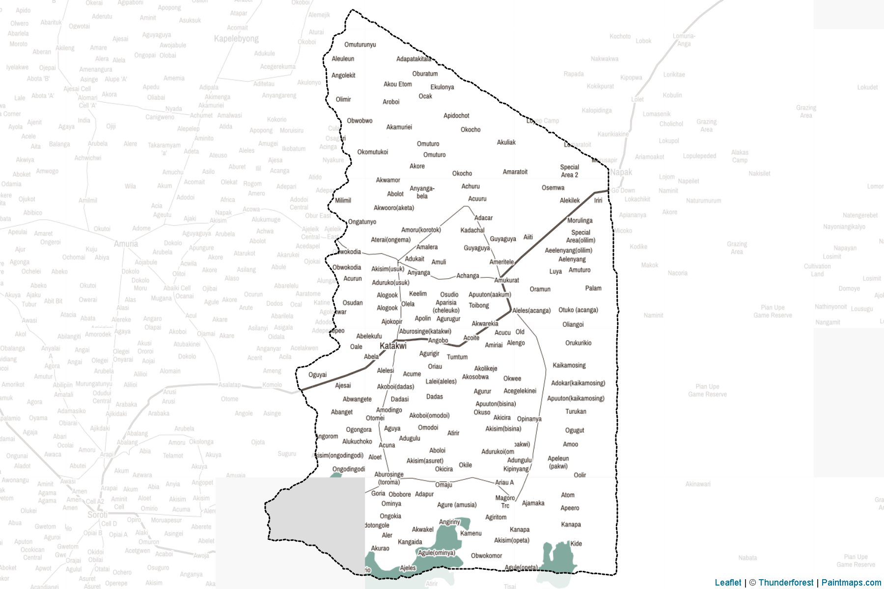 Muestras de recorte de mapas Katakwi (Uganda)-2