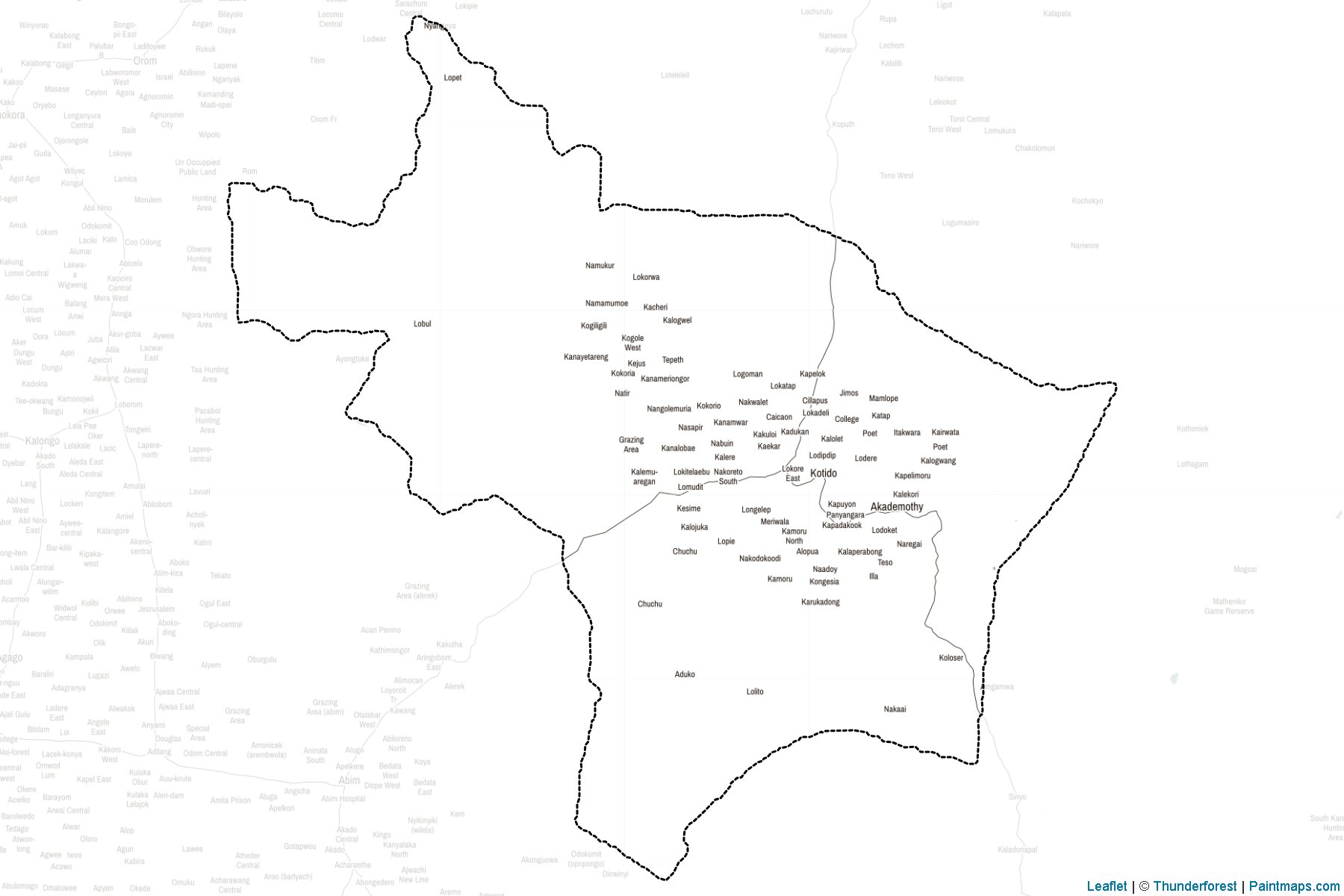 Muestras de recorte de mapas Kotido (Uganda)-2