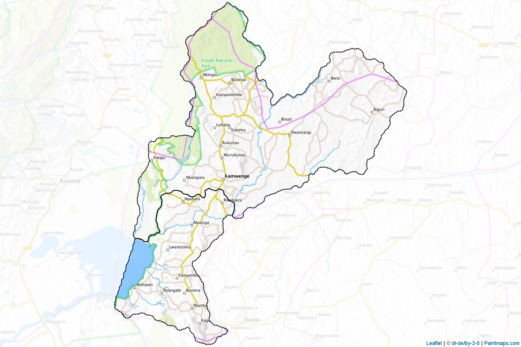 Kamwenge District (Uganda) Haritası Örnekleri-1