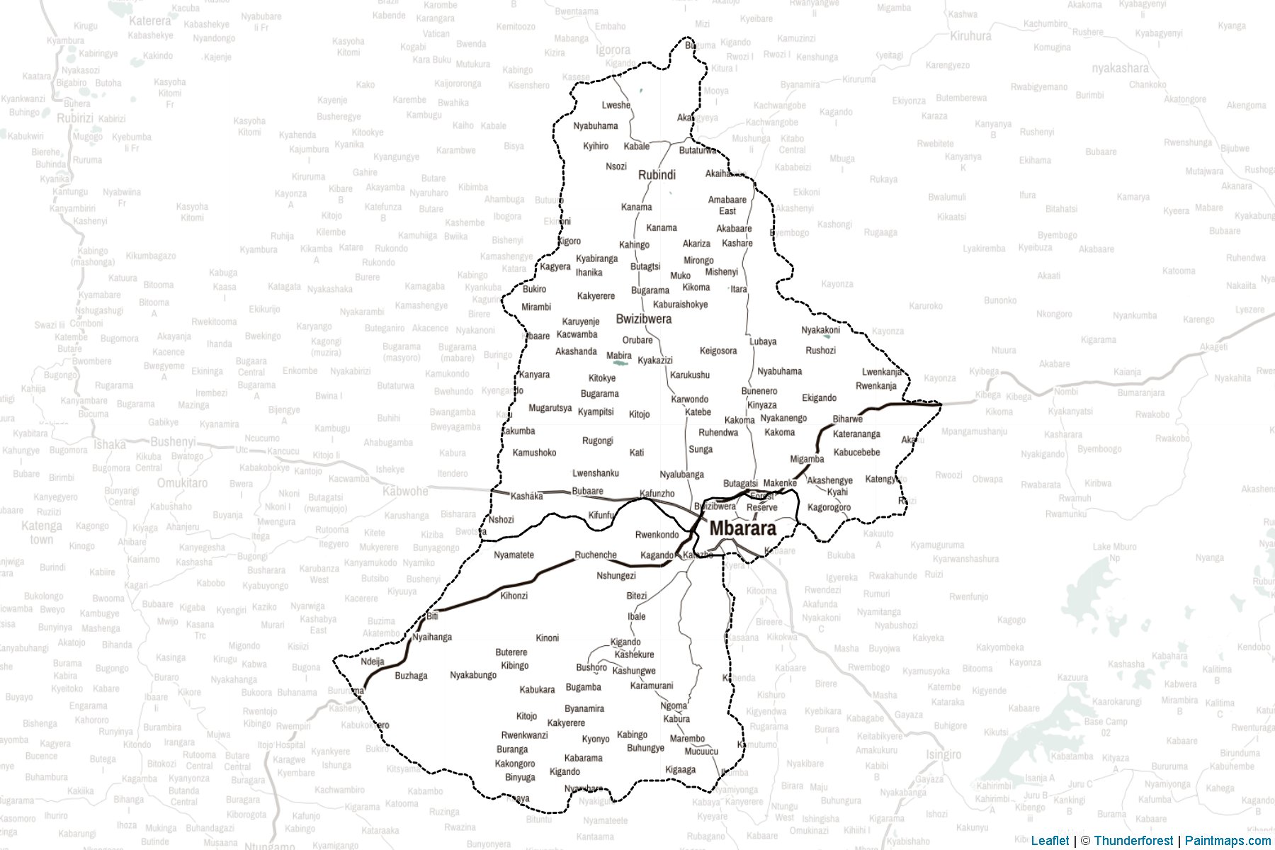 Muestras de recorte de mapas Mbarara (Uganda)-2