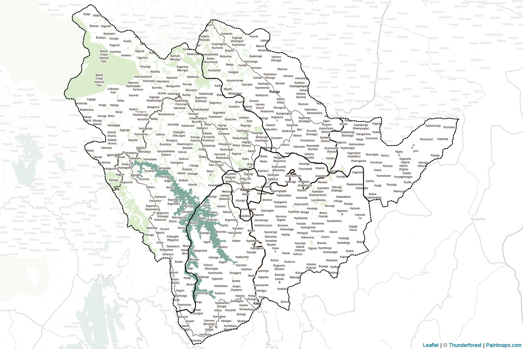 Kabale District (Uganda) Haritası Örnekleri-2