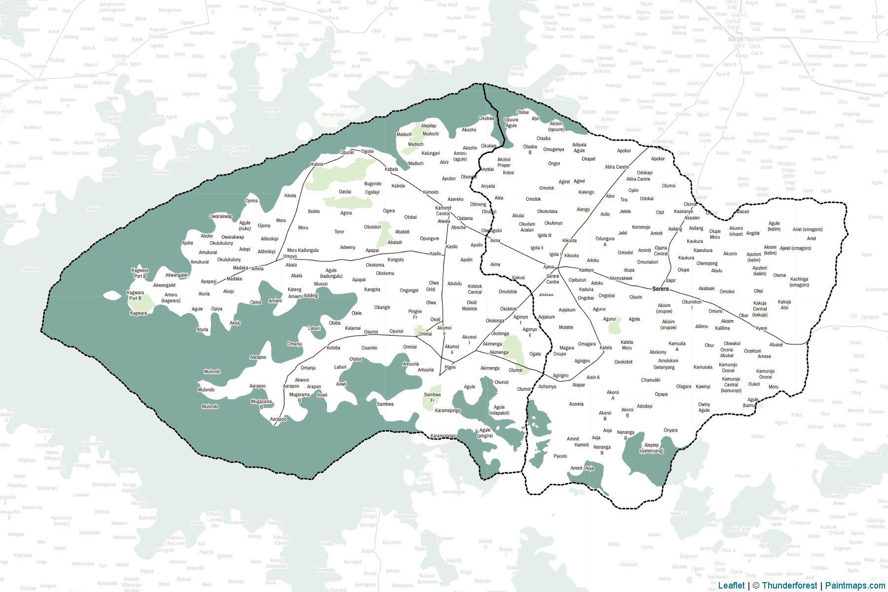 Muestras de recorte de mapas Serere (Uganda)-2