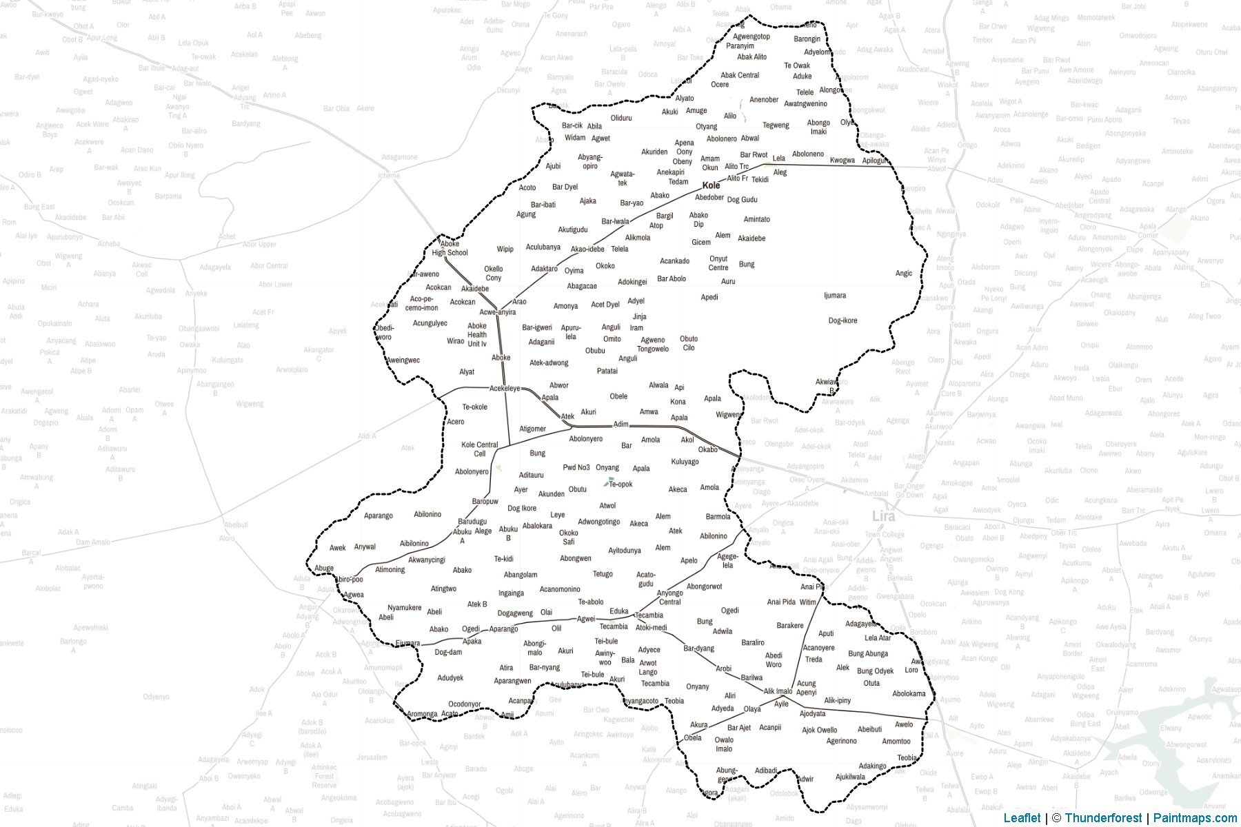 Kole (Uganda) Haritası Örnekleri-2