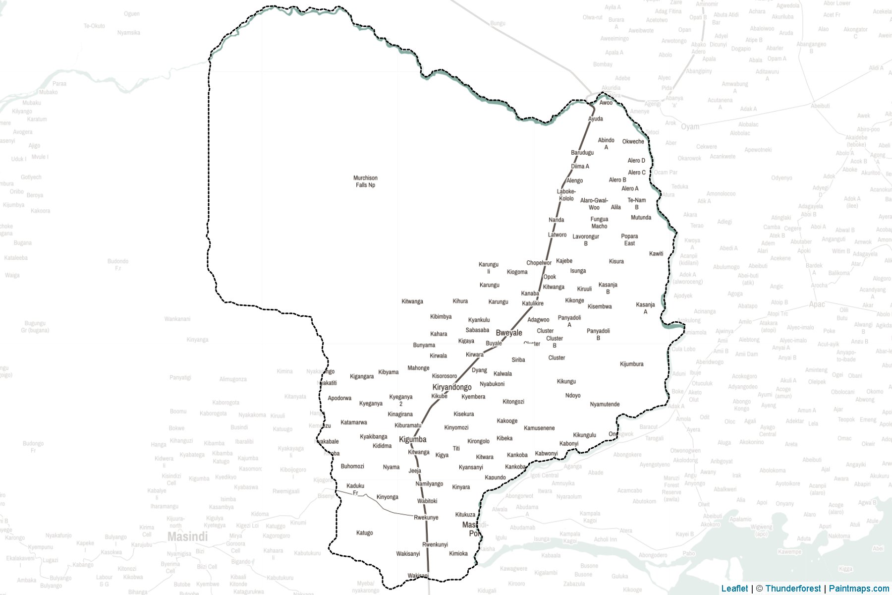 Muestras de recorte de mapas Kiryandongo (Uganda)-2