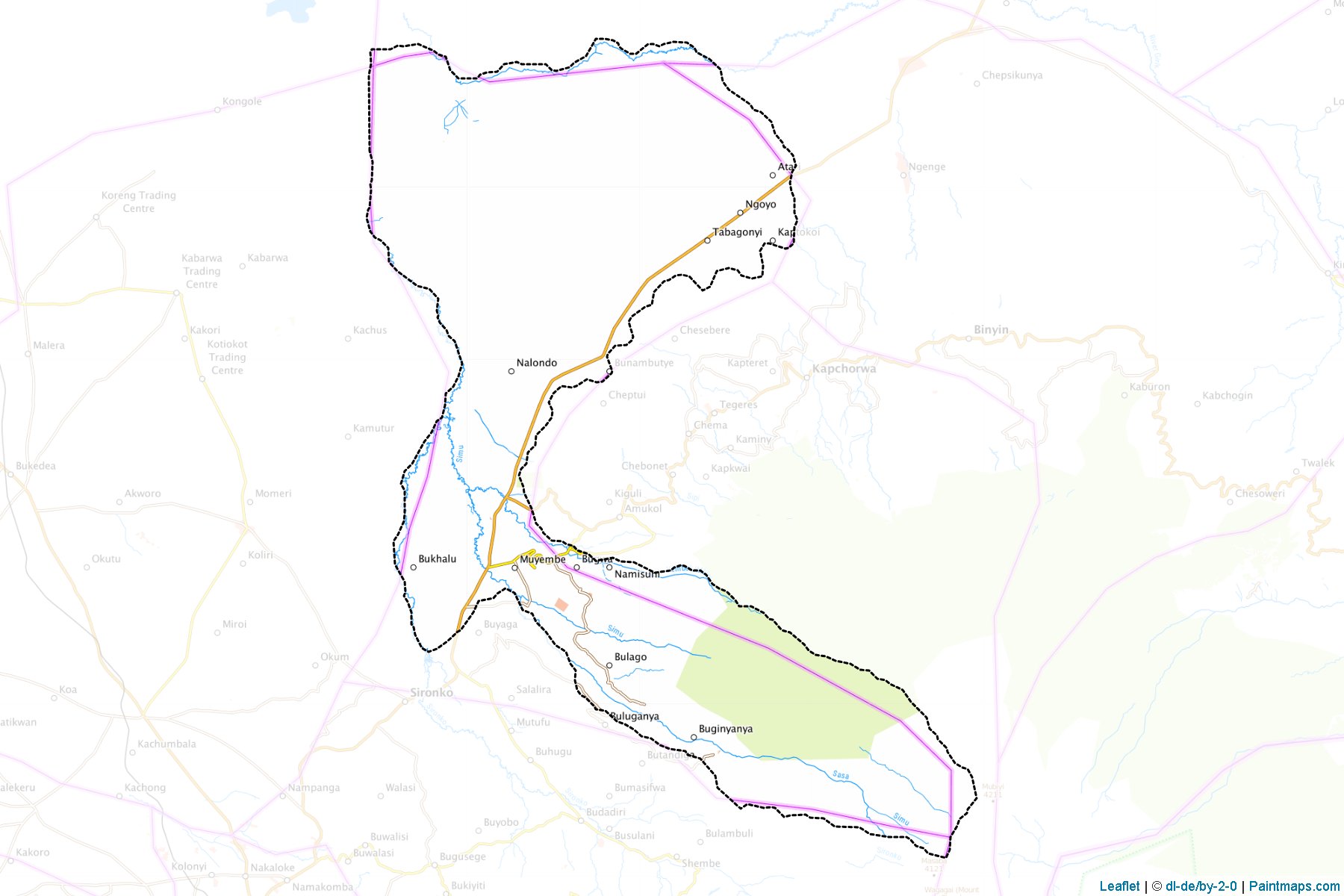 Bulambuli (Uganda) Haritası Örnekleri-1