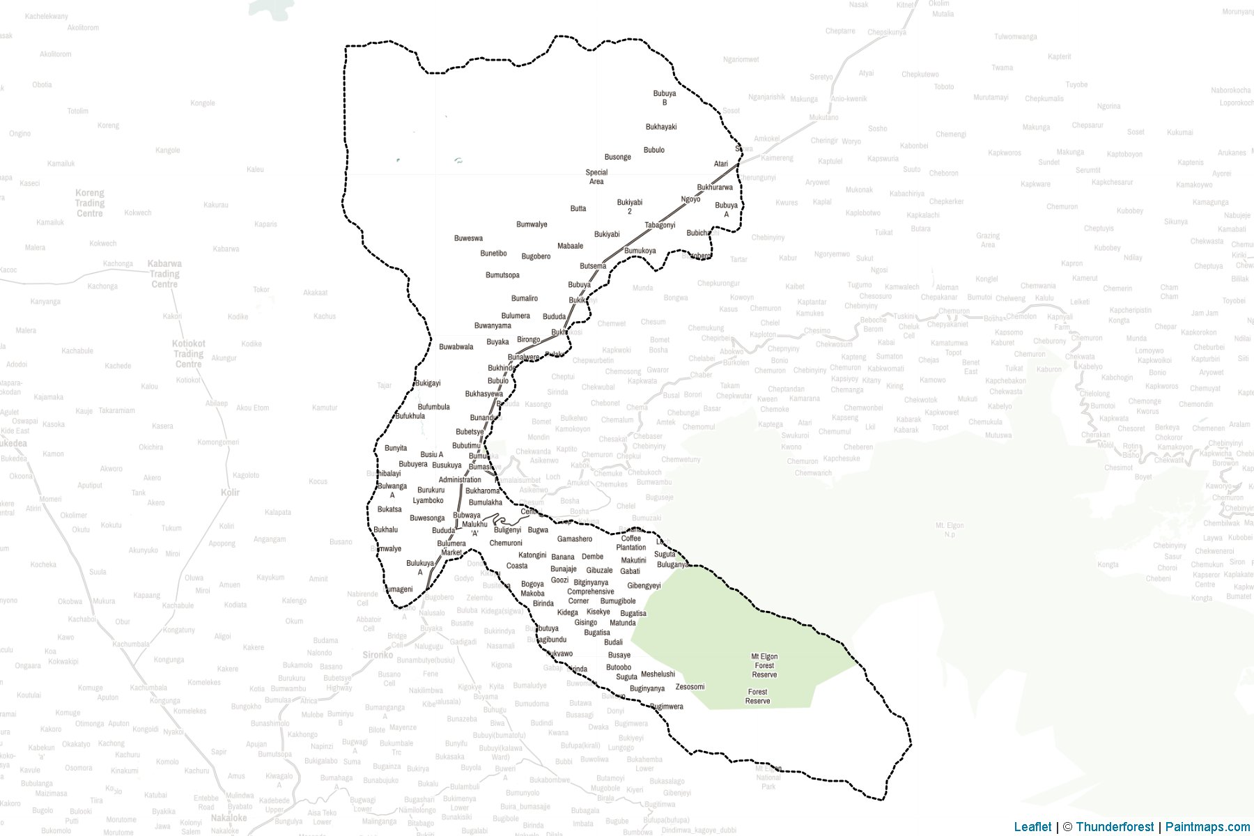 Bulambuli (Uganda) Haritası Örnekleri-2