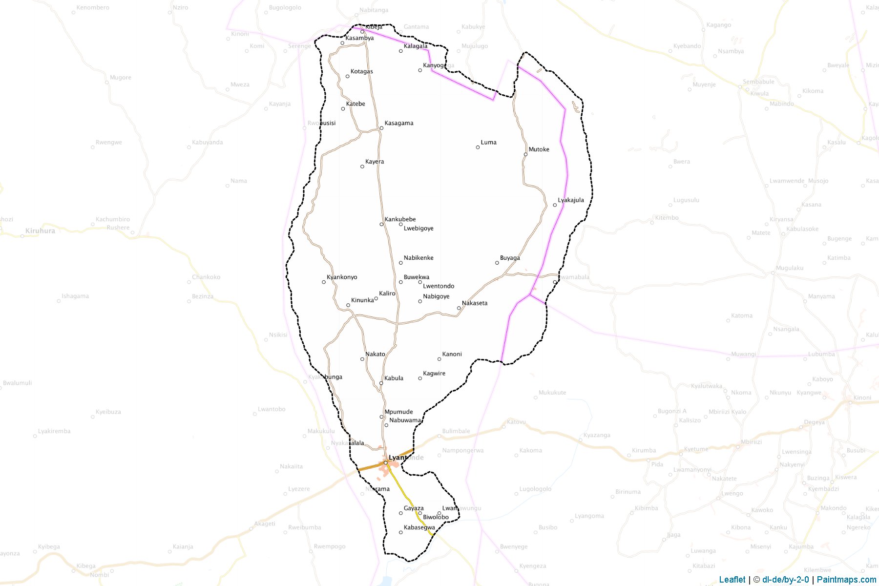 Lyantonde (Uganda) Haritası Örnekleri-1