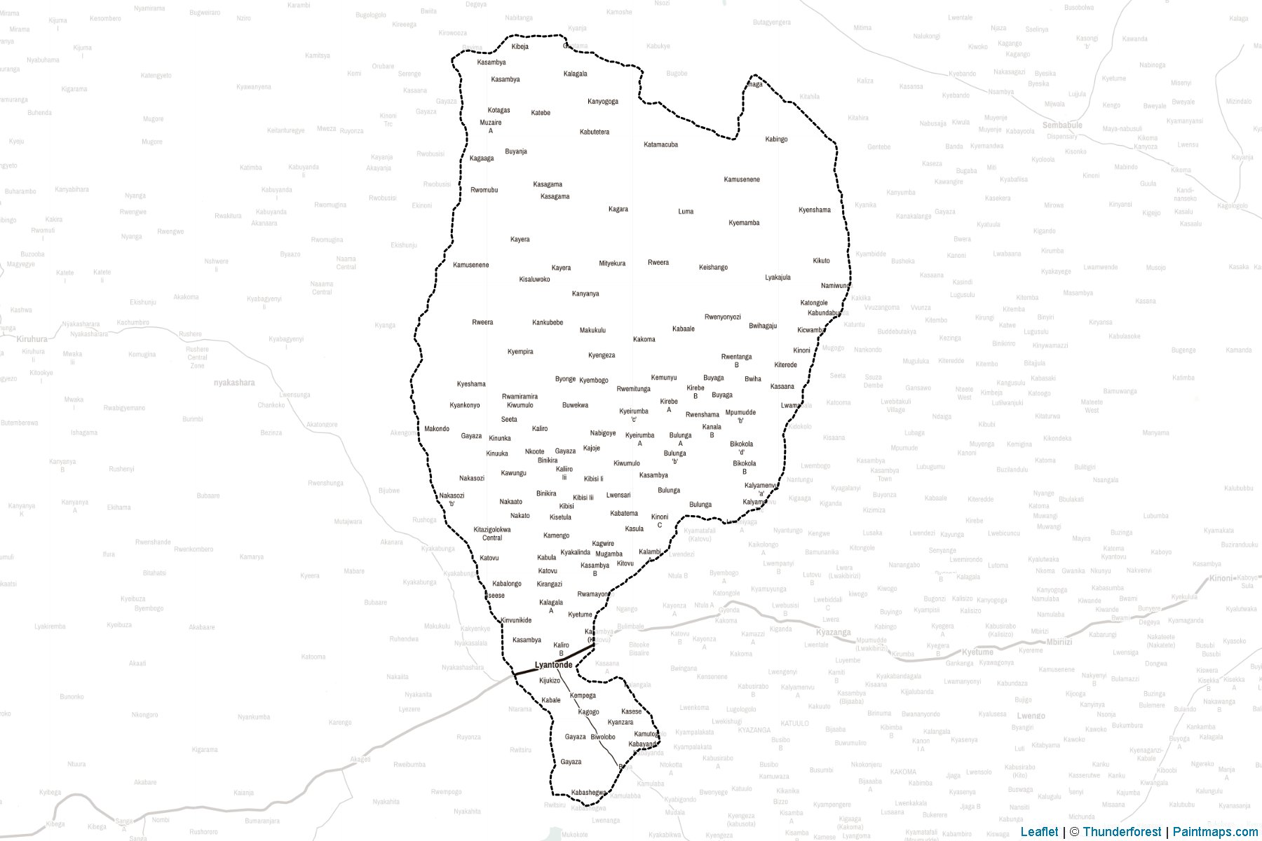 Lyantonde (Uganda) Haritası Örnekleri-2