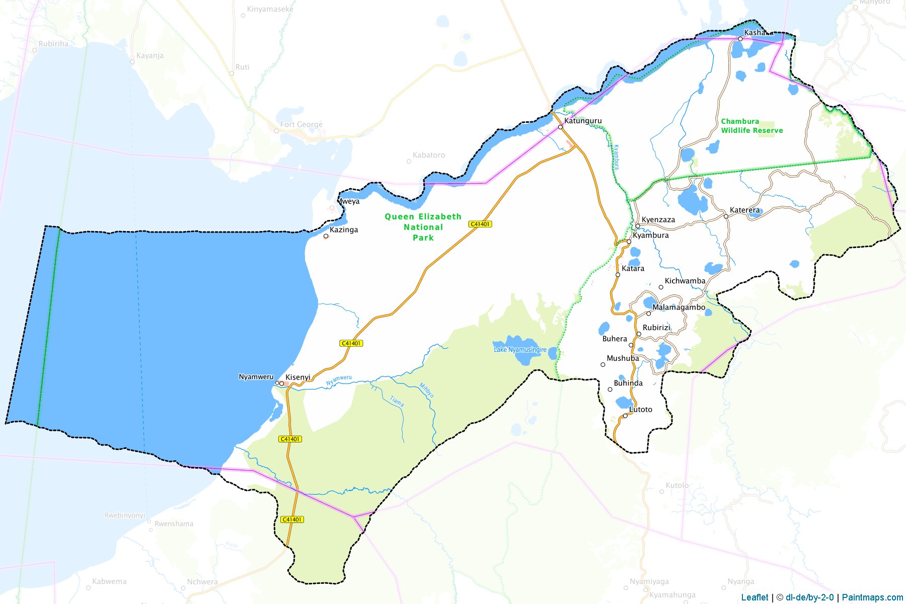 Muestras de recorte de mapas Rubirizi (Uganda)-1