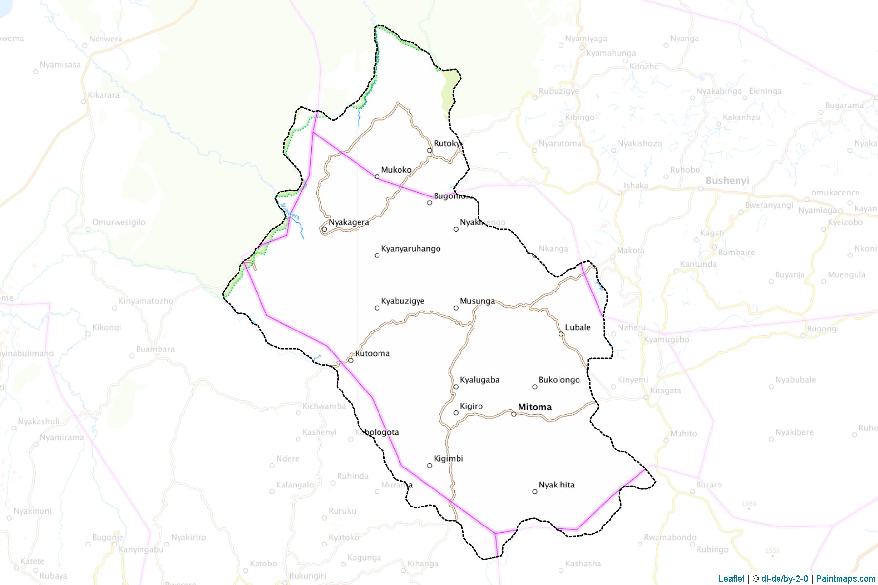 Mitooma (Uganda) Haritası Örnekleri-1