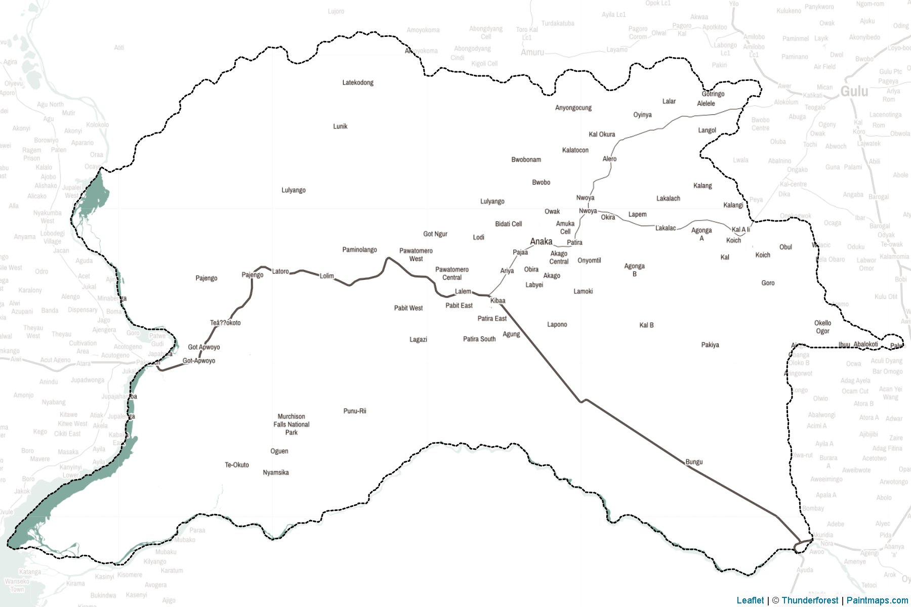 Muestras de recorte de mapas Nwoya (Uganda)-2