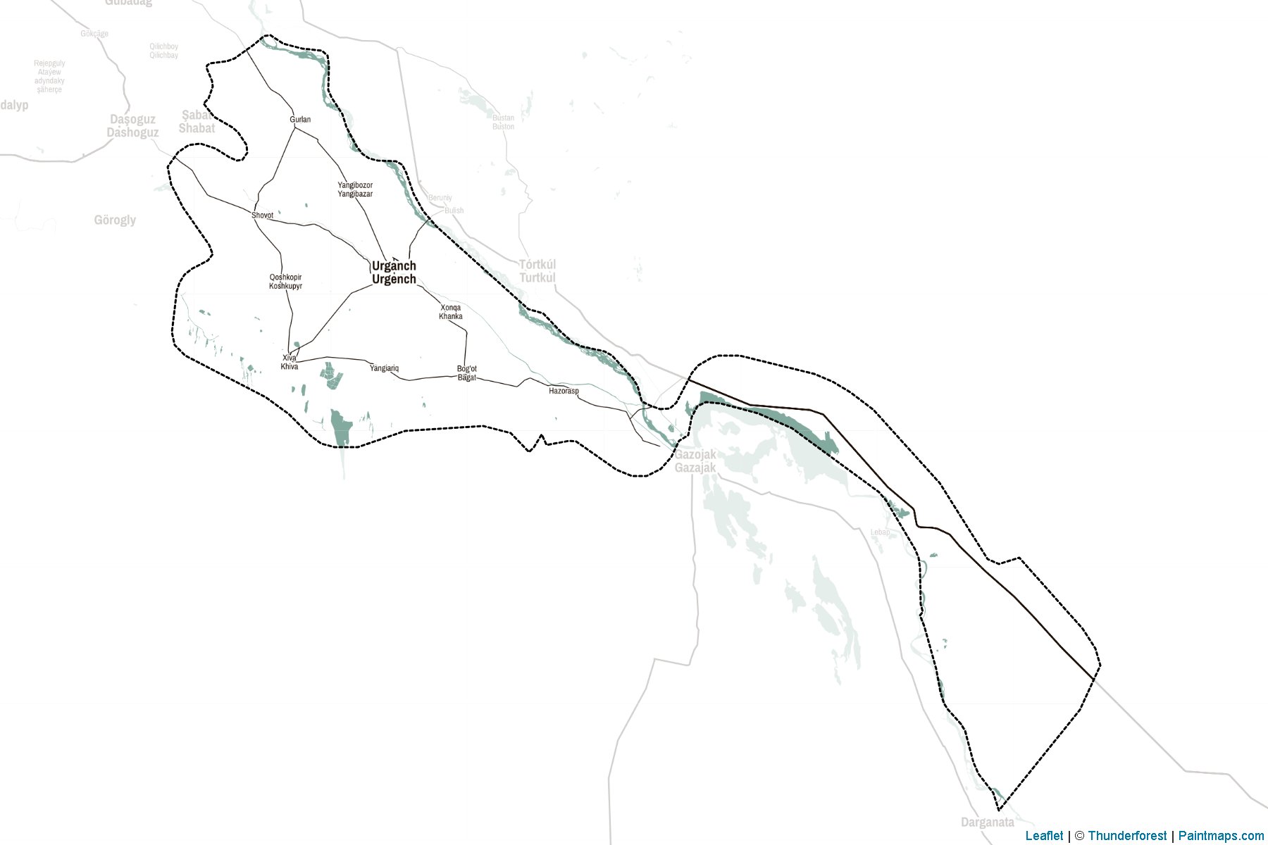 Khorazm (Uzbekistan) Map Cropping Samples-2