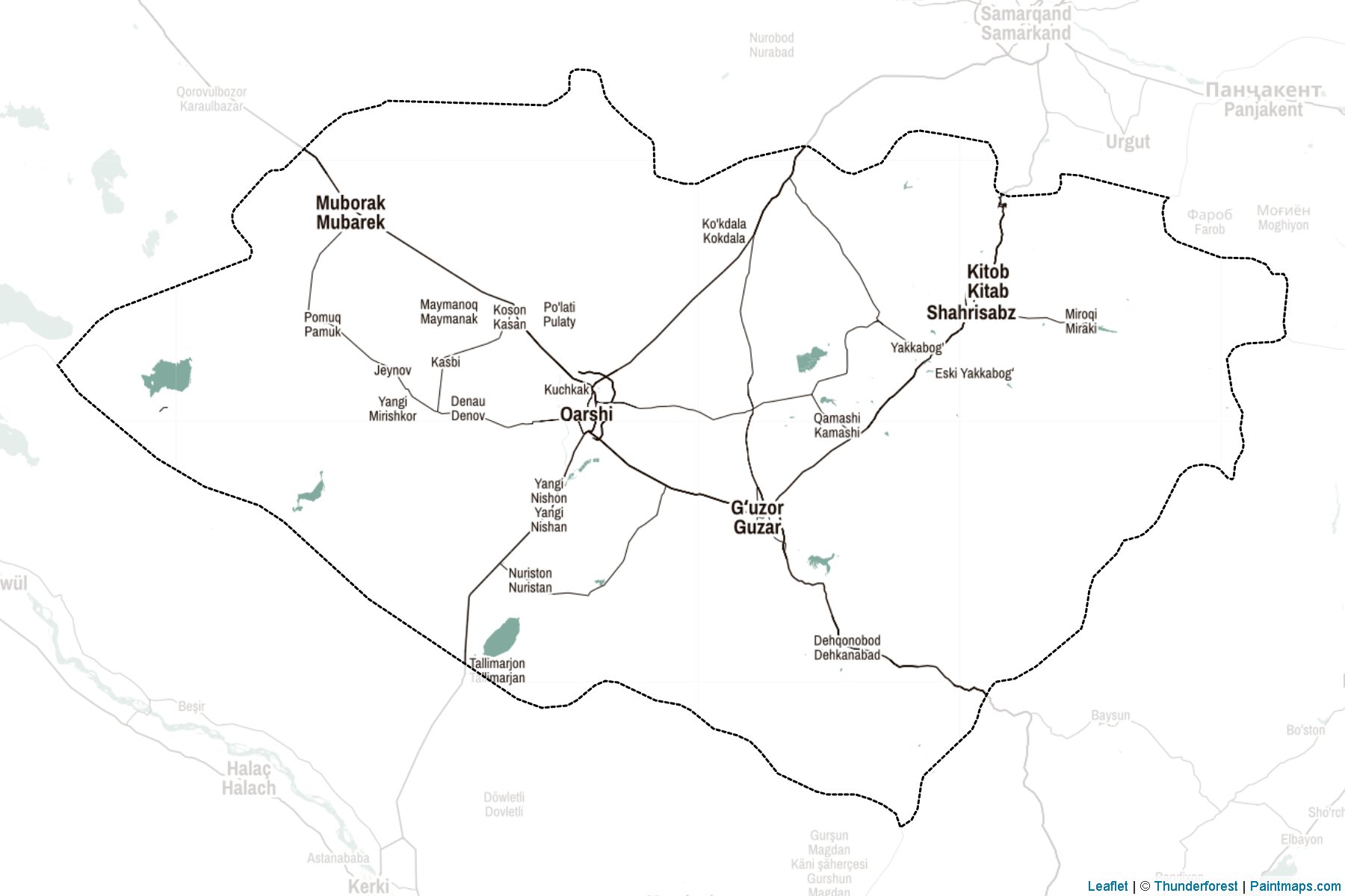 Qashqadaryo (Uzbekistan) Map Cropping Samples-2