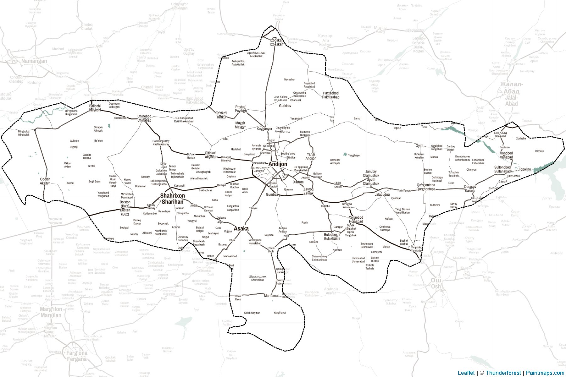 Andijon (Uzbekistan) Map Cropping Samples-2