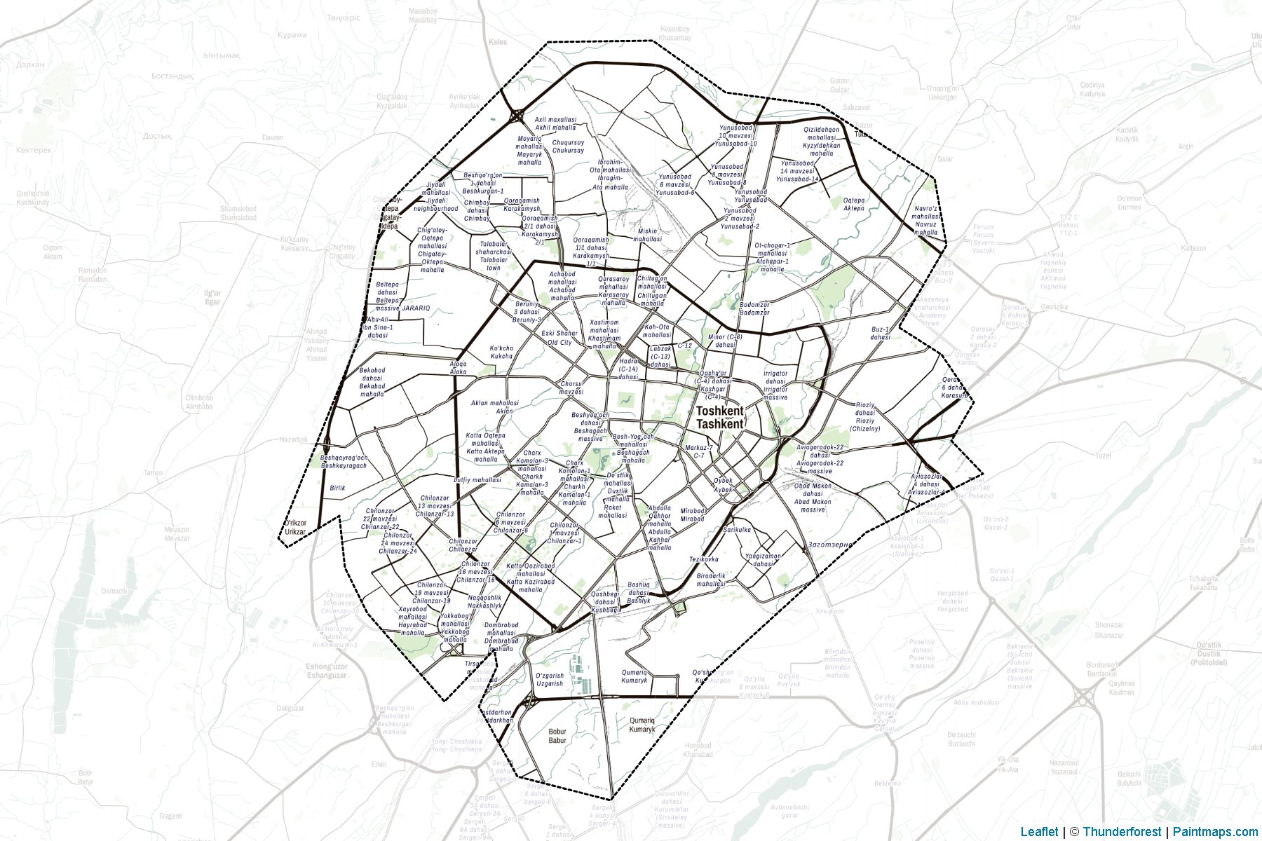 Toshkent (Uzbekistan) Map Cropping Samples-2