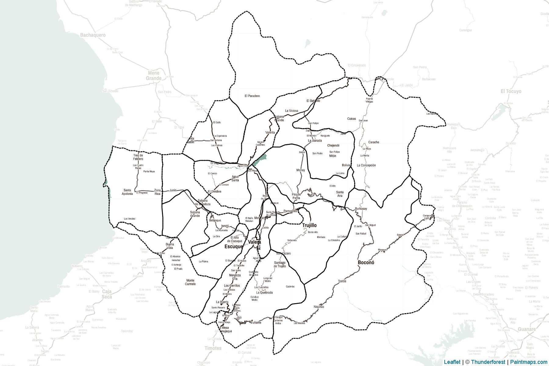 Trujillo (Venezuela) Map Cropping Samples-2