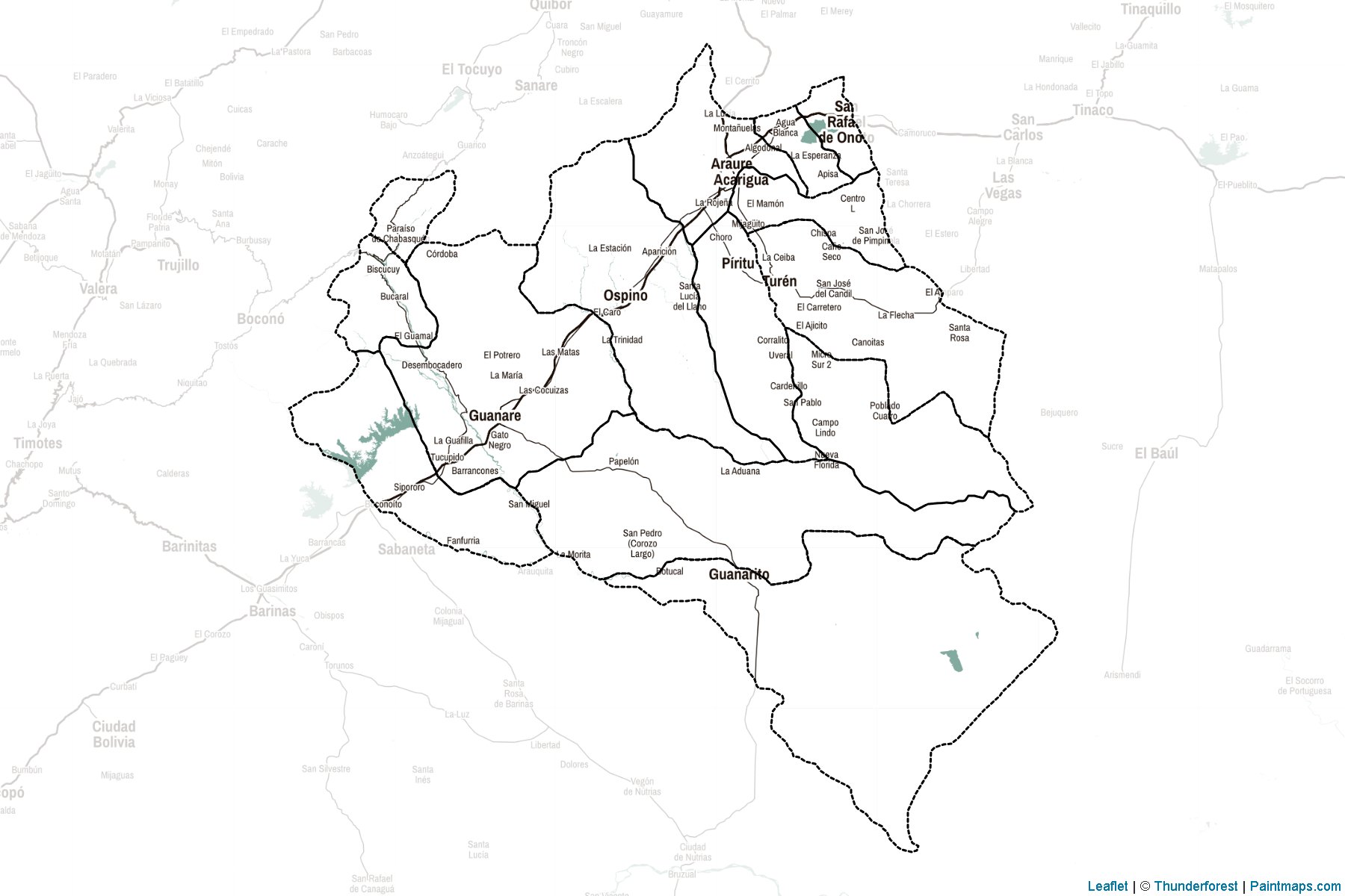 Muestras de recorte de mapas Portuguesa (Venezuela)-2