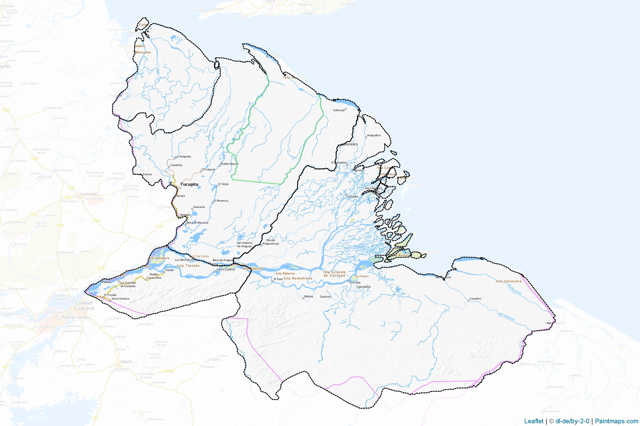 Deltra Amacuro (Venezuela) Haritası Örnekleri-1