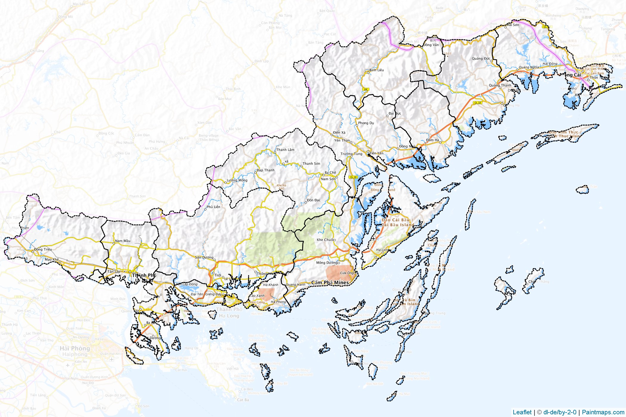 Quang Ninh (Vietnam) Haritası Örnekleri-1