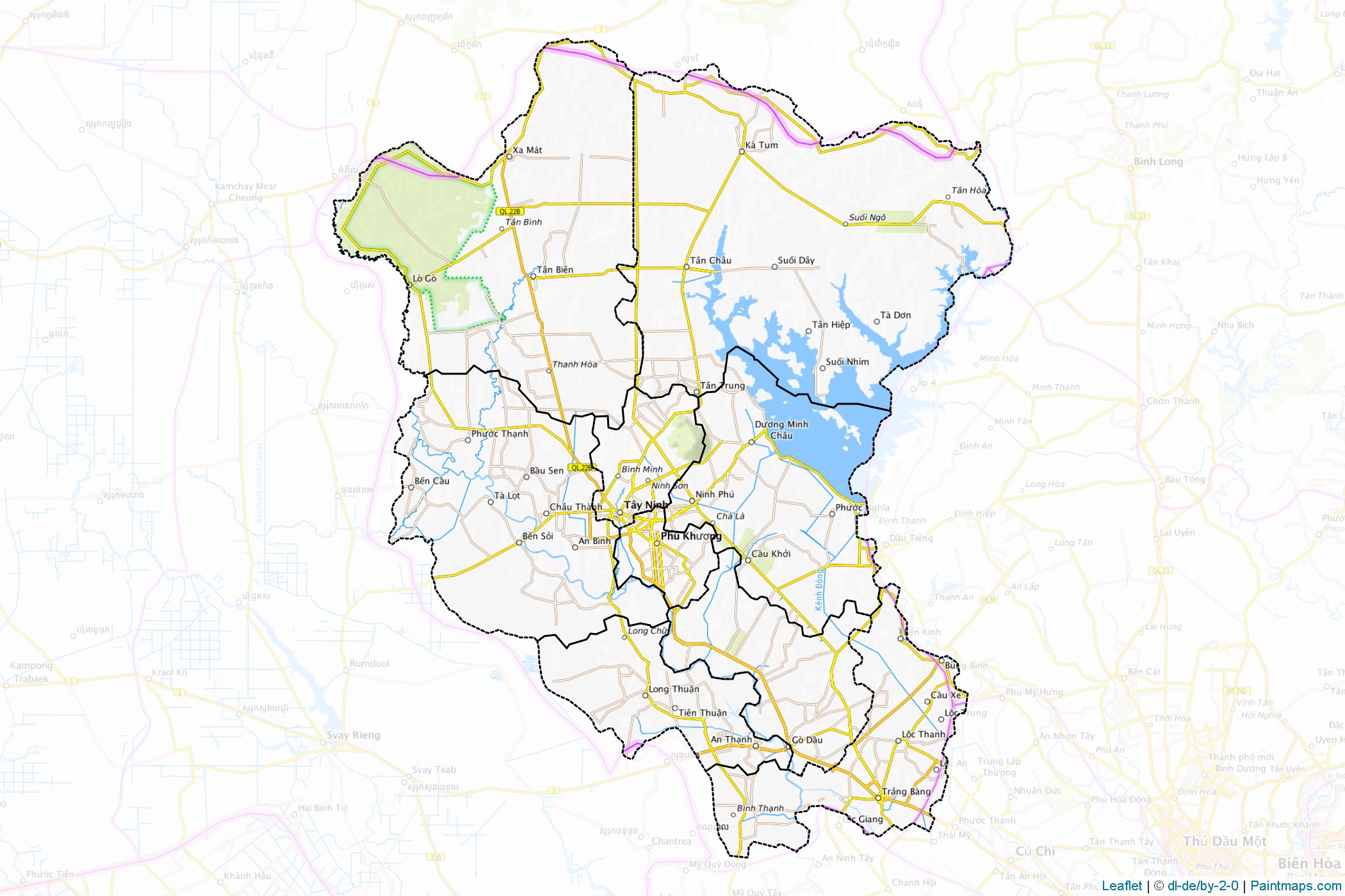 Tay Ninh (Vietnam) Map Cropping Samples-1