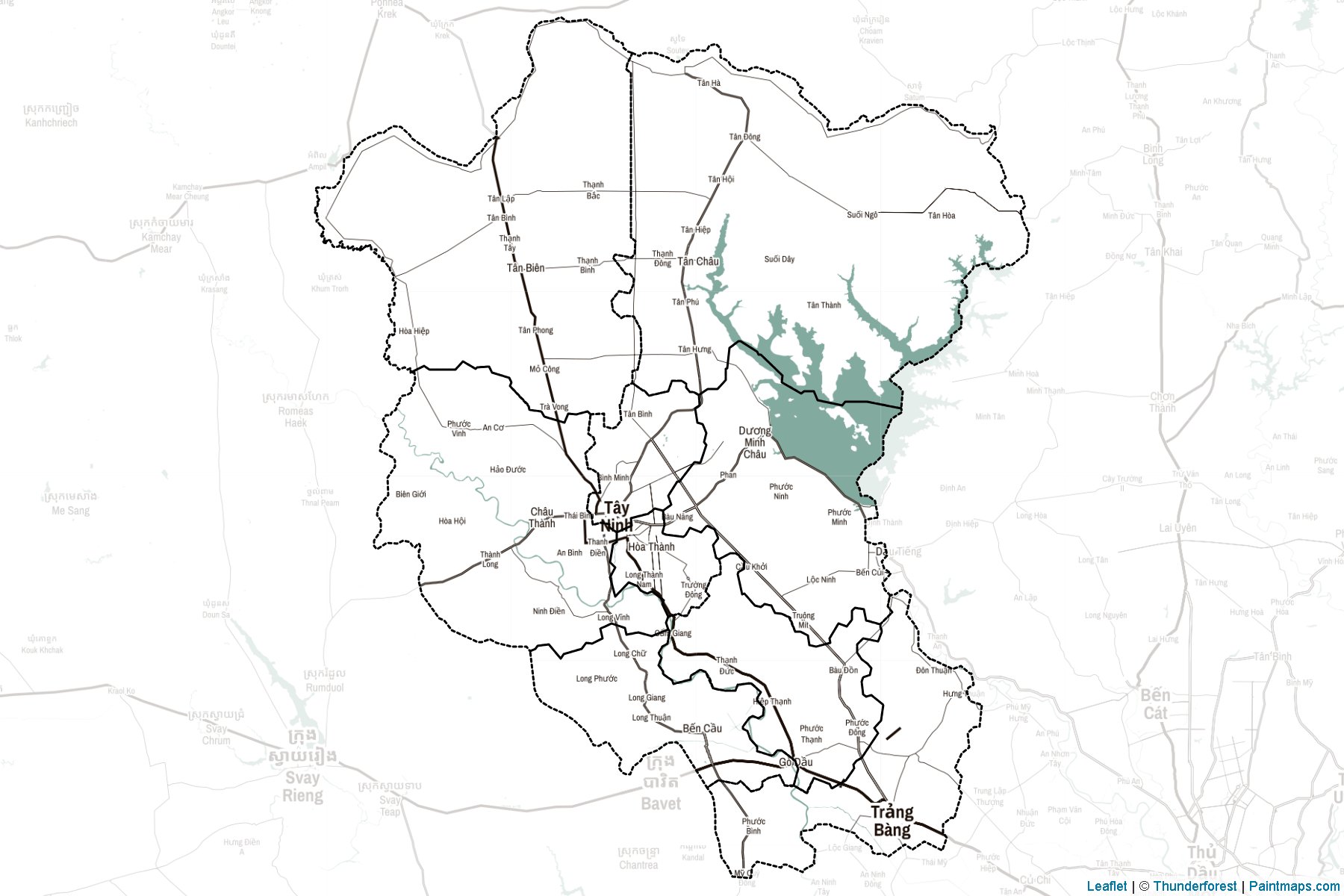 Tay Ninh (Vietnam) Map Cropping Samples-2