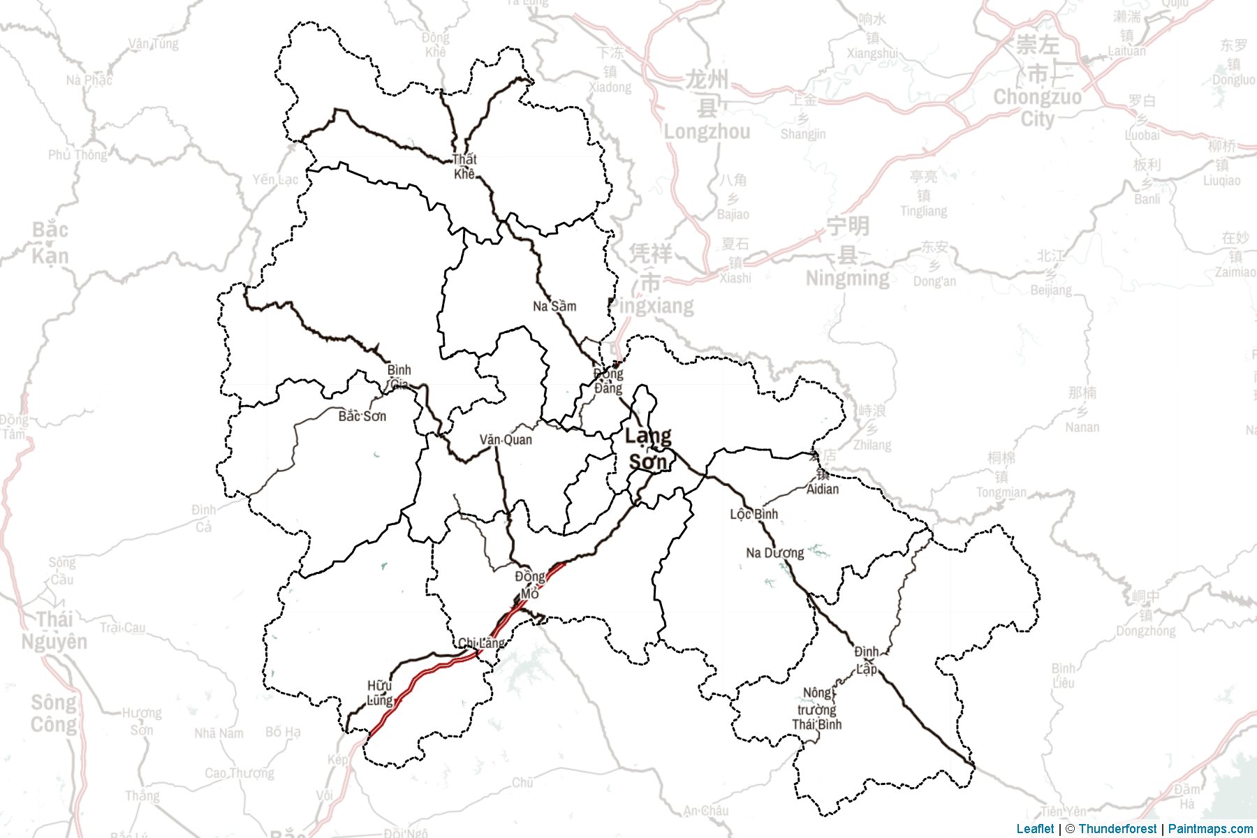 Lang Son (Vietnam) Map Cropping Samples-2