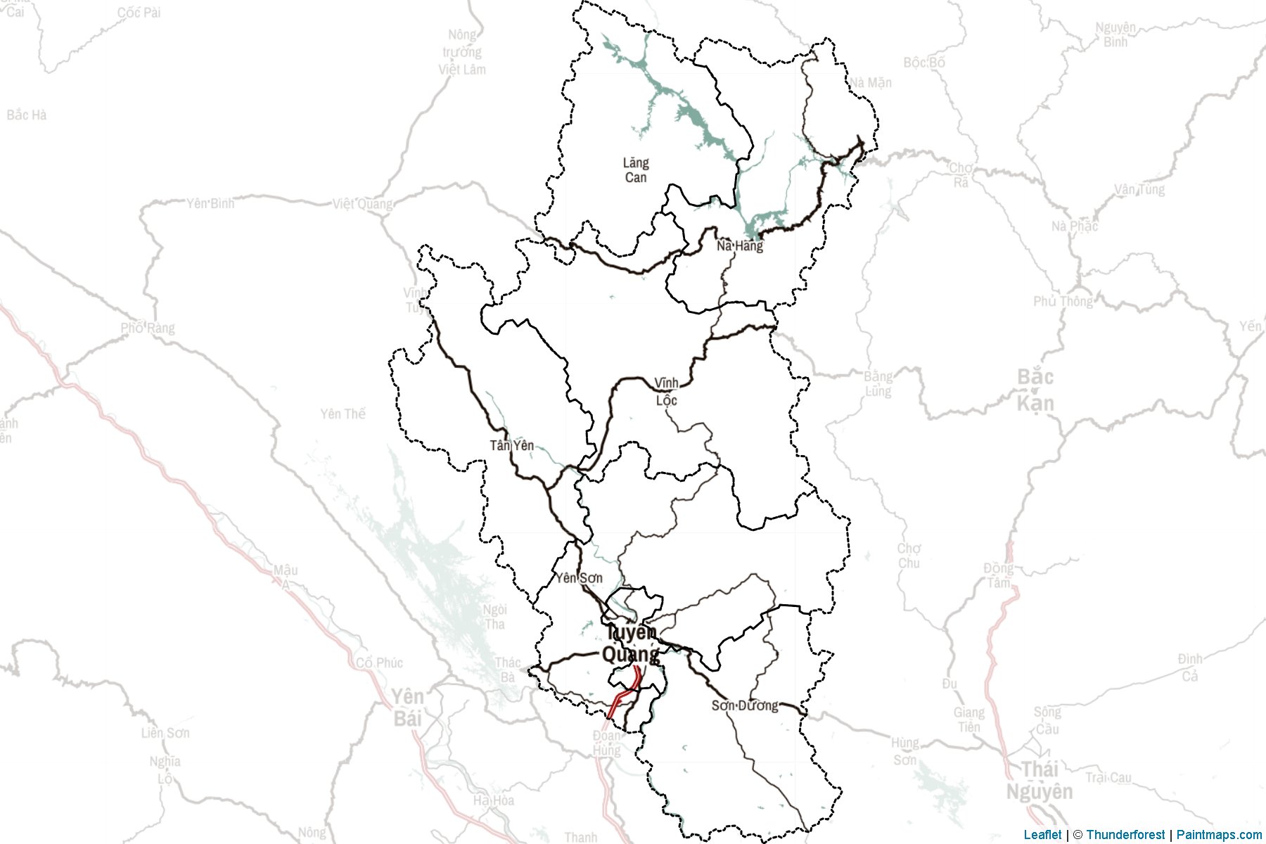 Muestras de recorte de mapas Tuyên Quang (Vietnam)-2