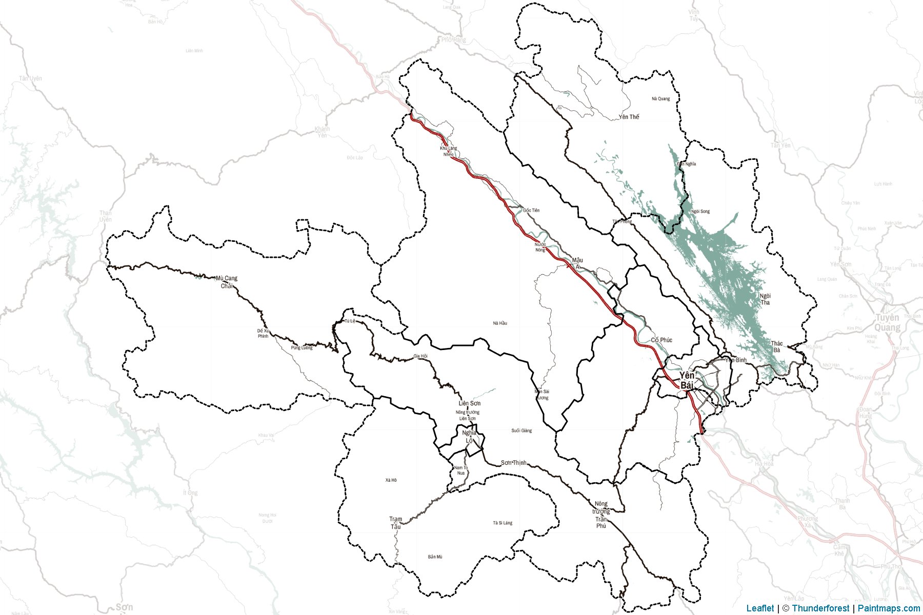 Yen Bai (Vietnam) Map Cropping Samples-2