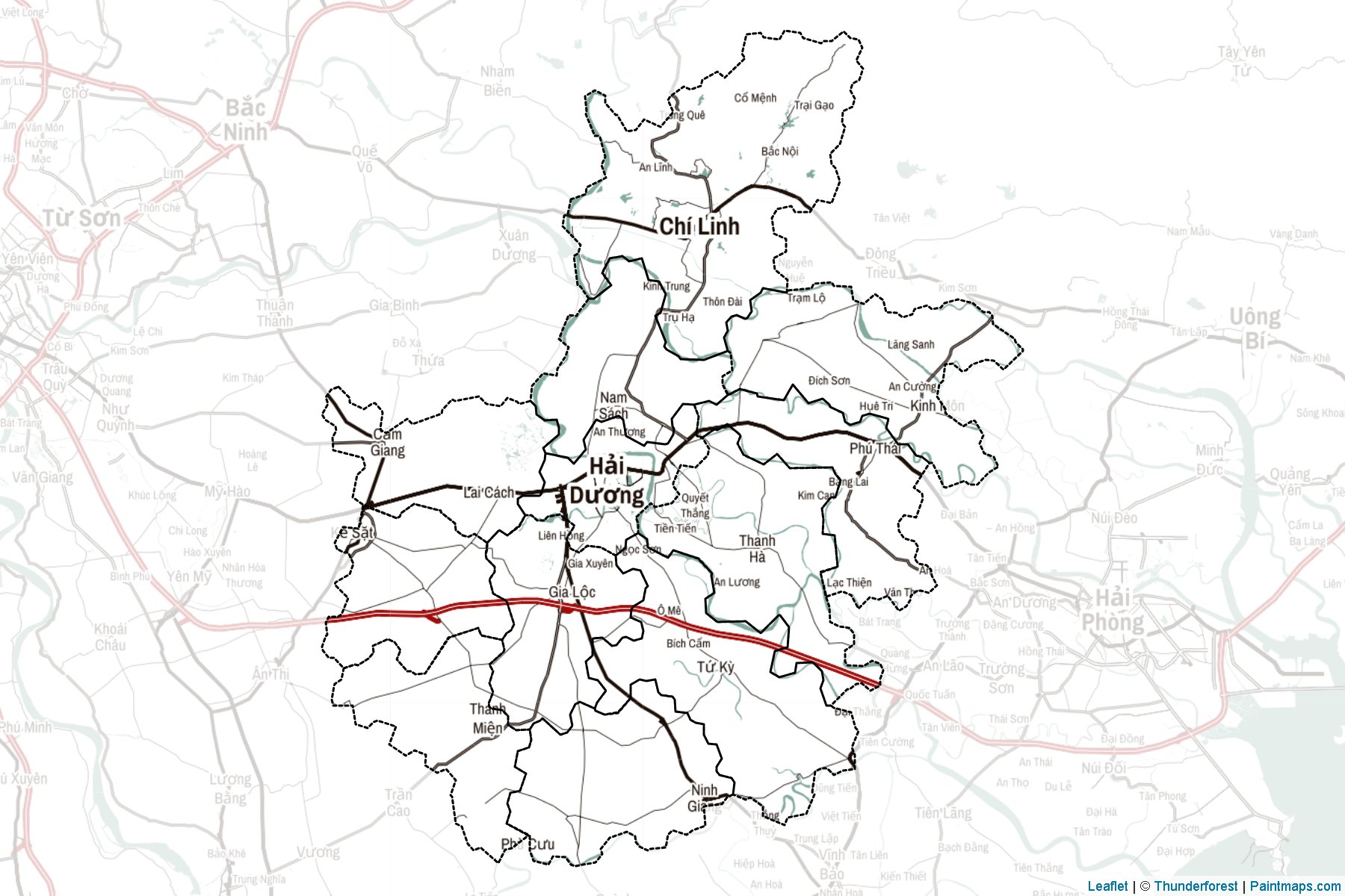 Muestras de recorte de mapas Hải Dương (Vietnam)-2