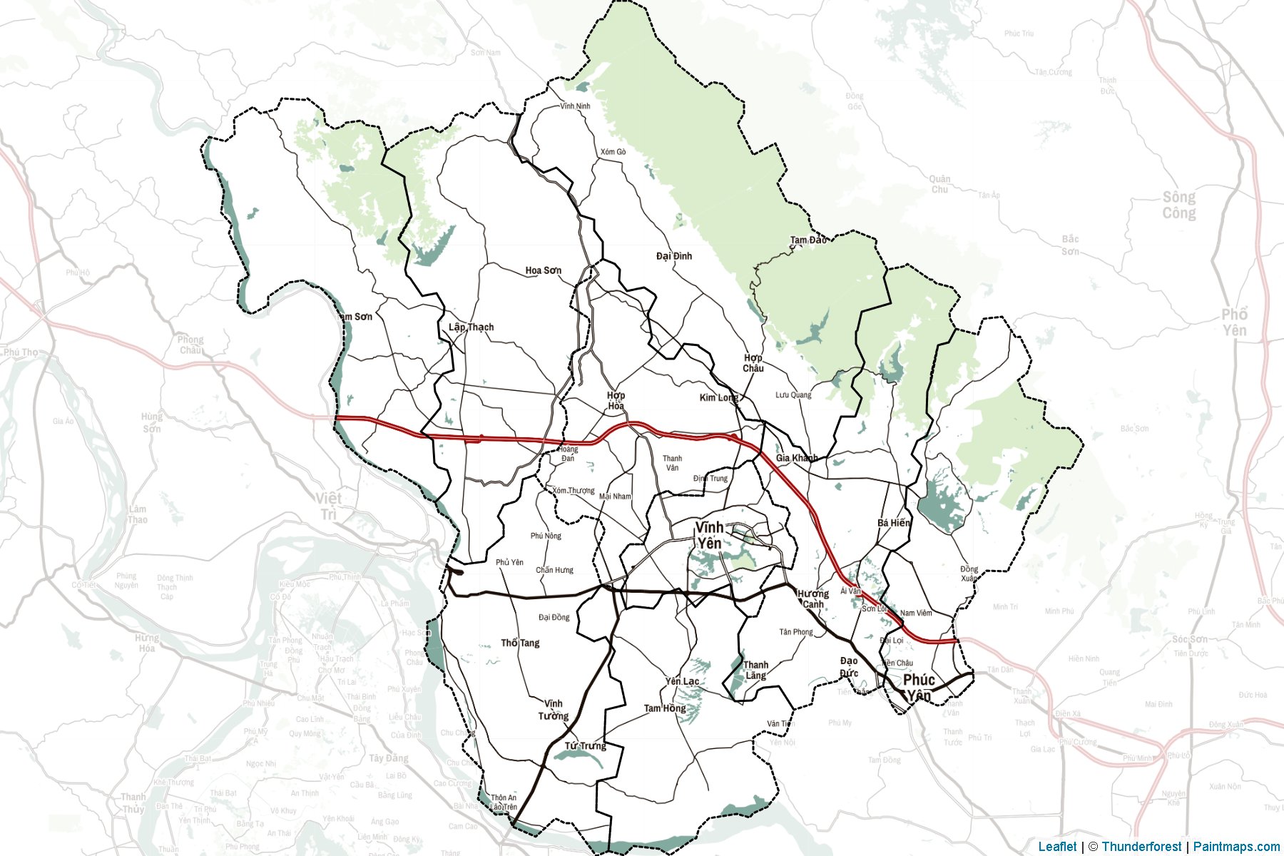 Vinh Phuc (Vietnam) Map Cropping Samples-2